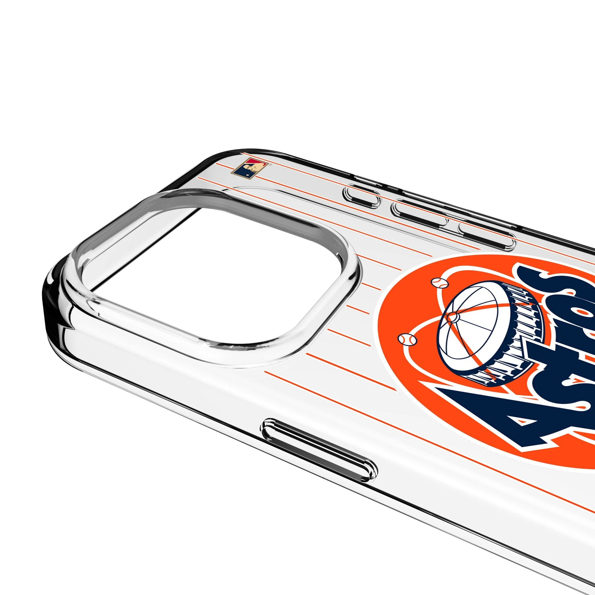 Houston Astros 1977-1993 - Cooperstown Collection Pinstripe Clear Phone Case for Apple iPhone - Image 3
