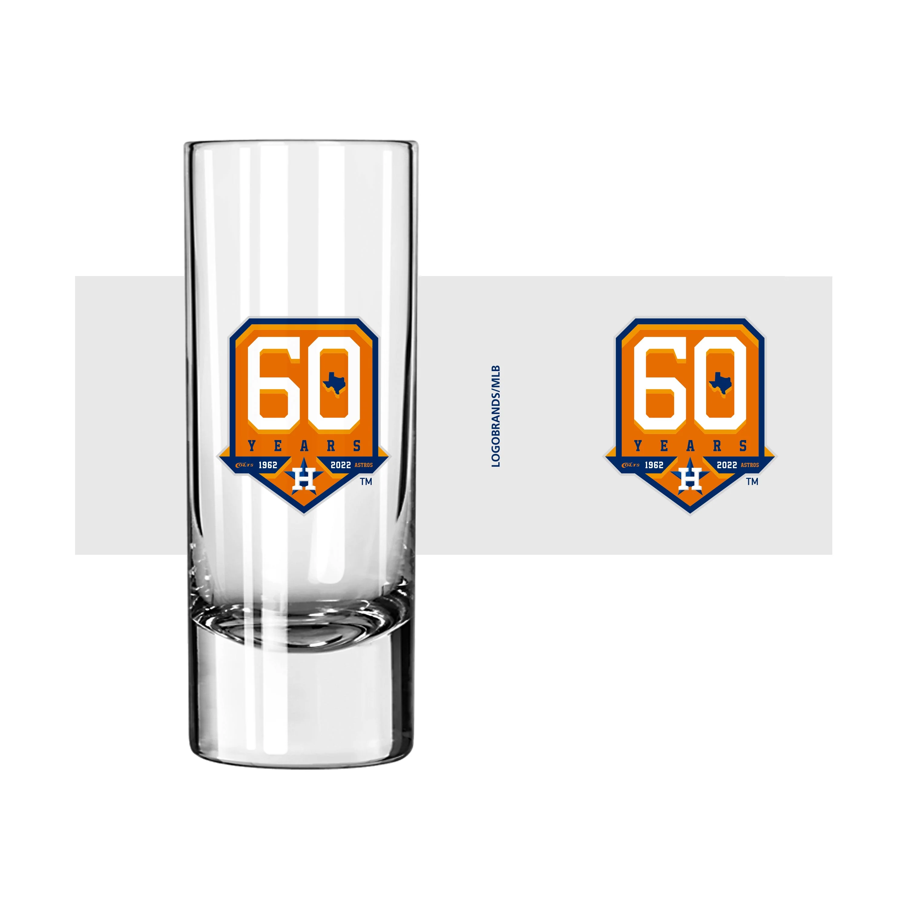 Houston Astros 2.5oz 60th Anniversary Glass Shooter - Image 2