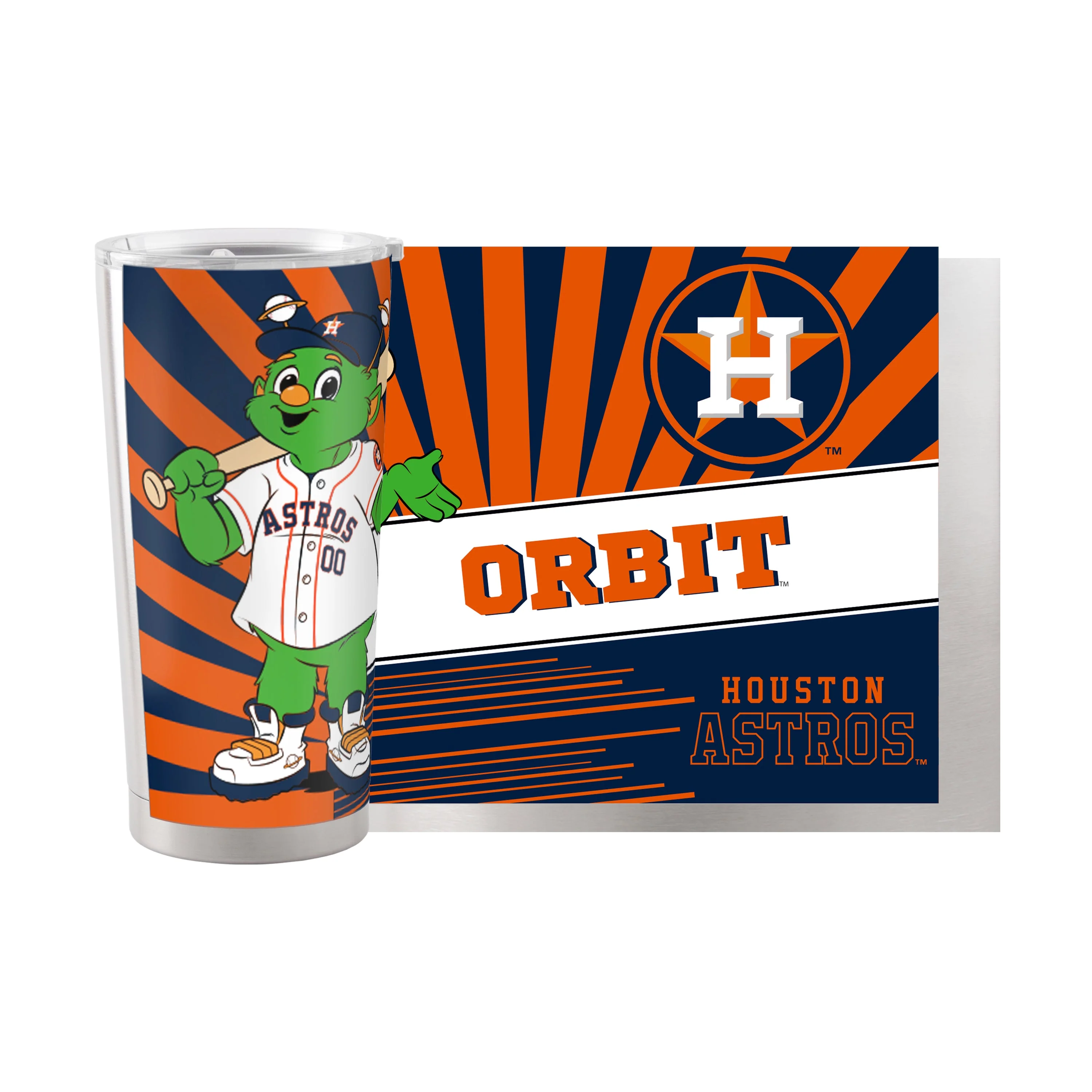 Houston Astros 20oz Mascot Stainless Steel Tumbler - Image 2