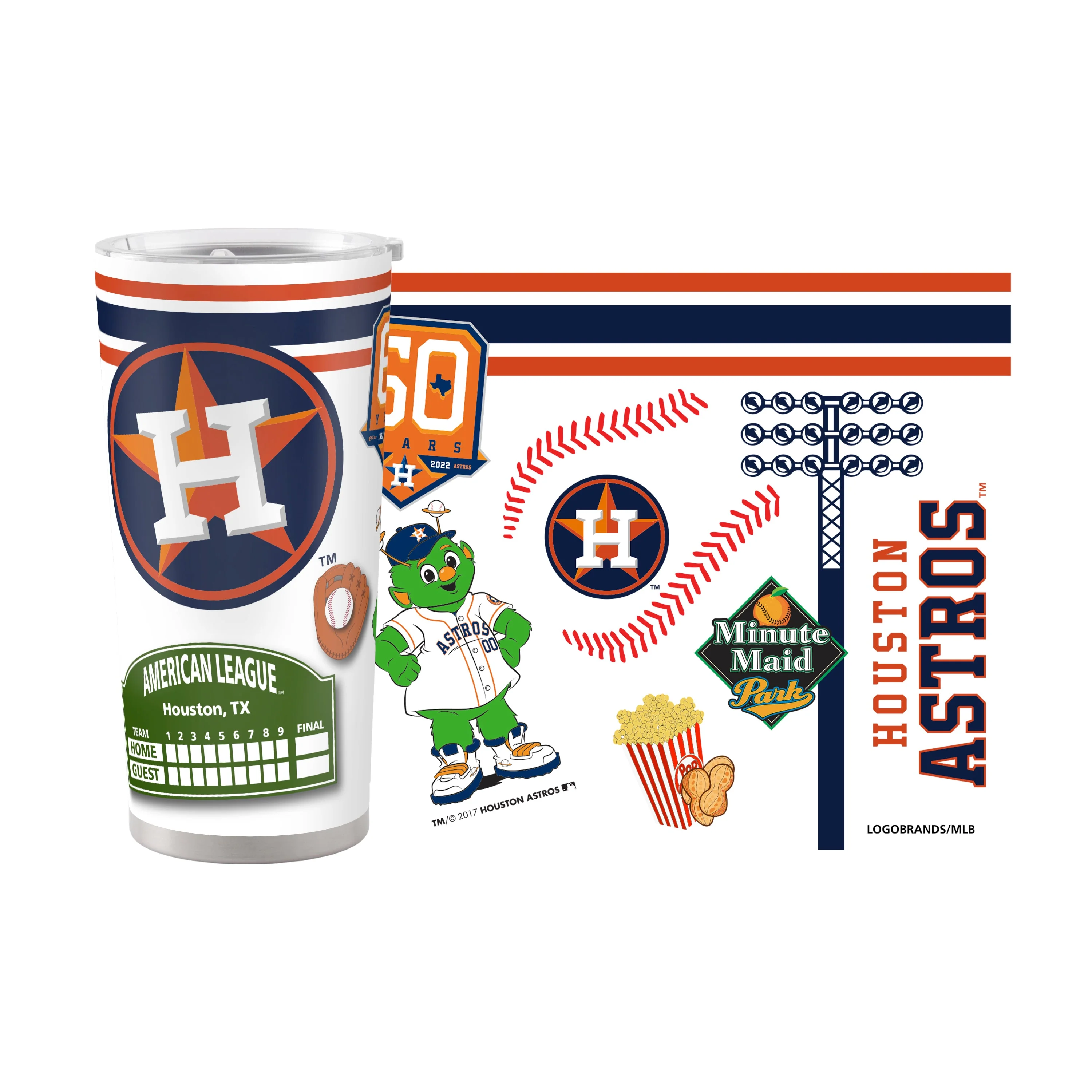 Houston Astros 20oz Native Stainless Steel Tumbler - Image 2