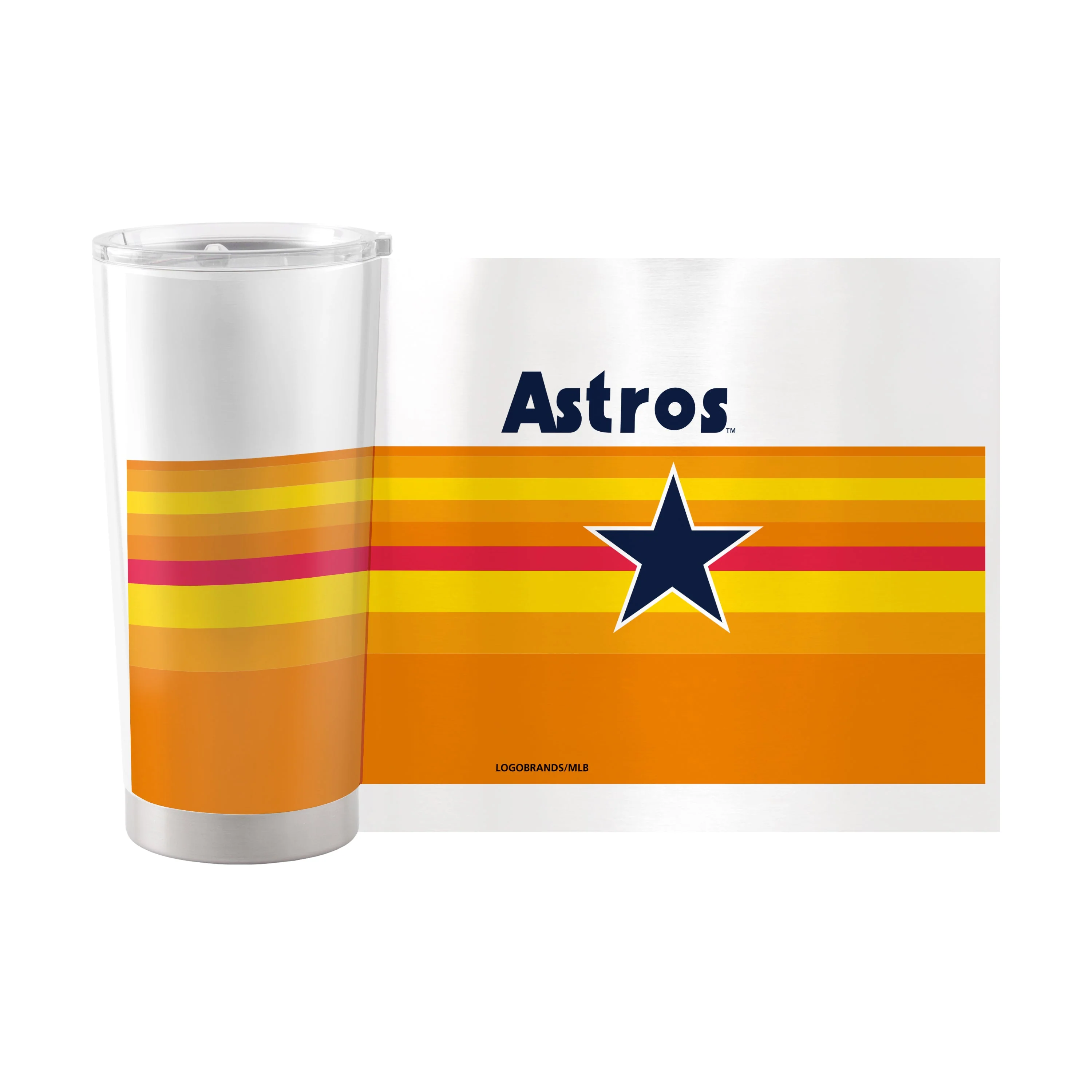Houston Astros 20oz Rainbow Stainless Steel Tumbler - Image 2
