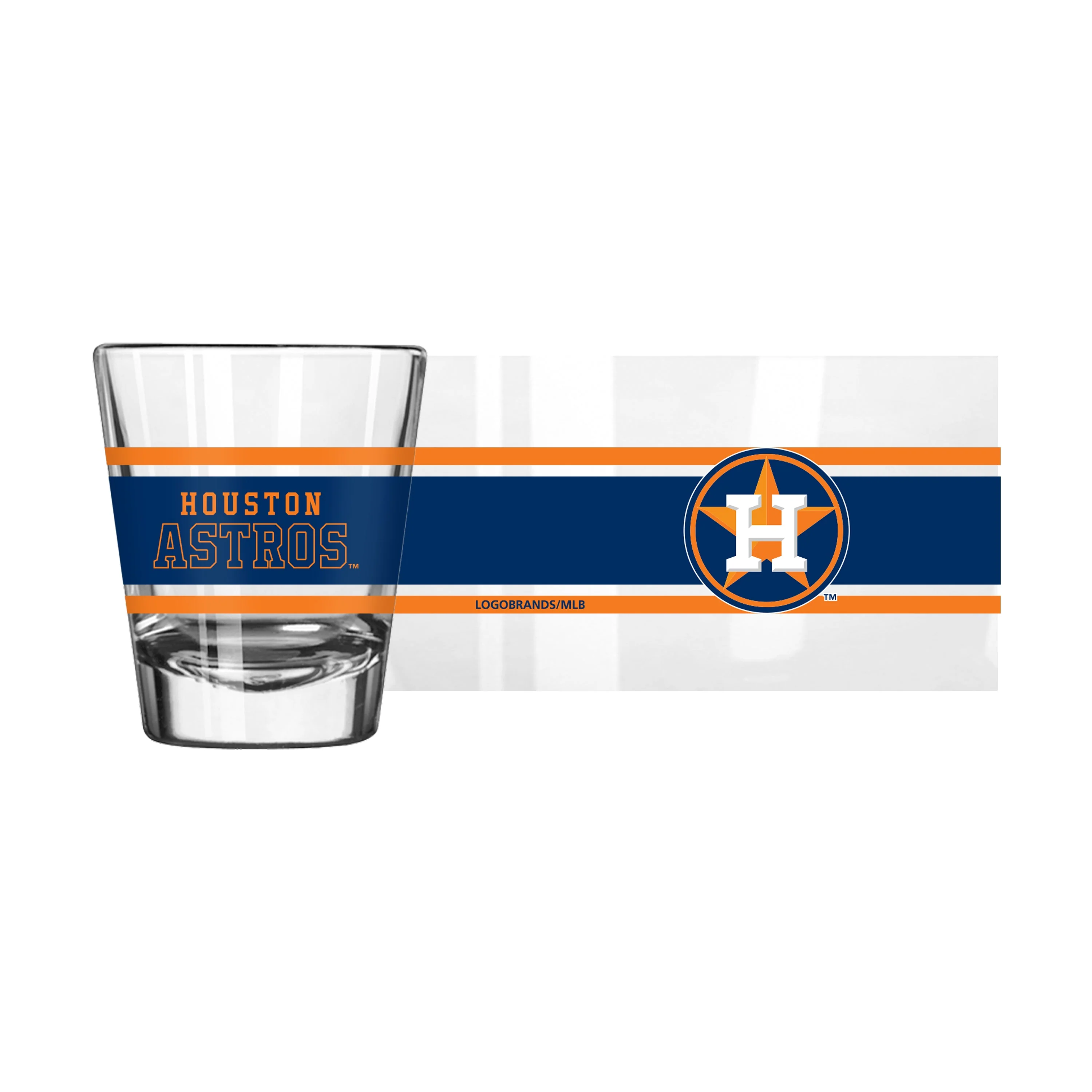 Houston Astros 2oz Stripe Shot Glass - Image 2