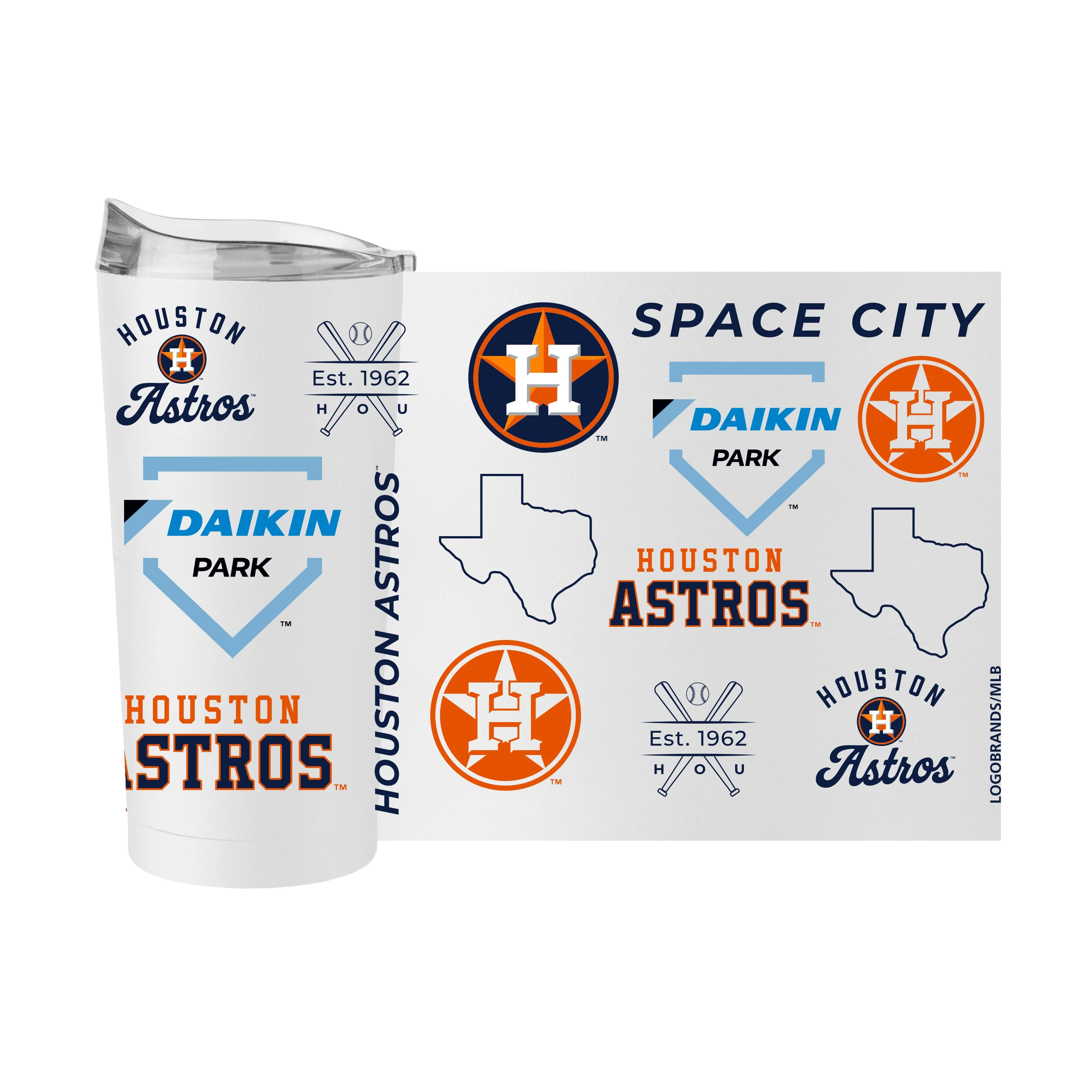 Houston Astros Heritage 20oz Powder Coat Tumbler - Image 3