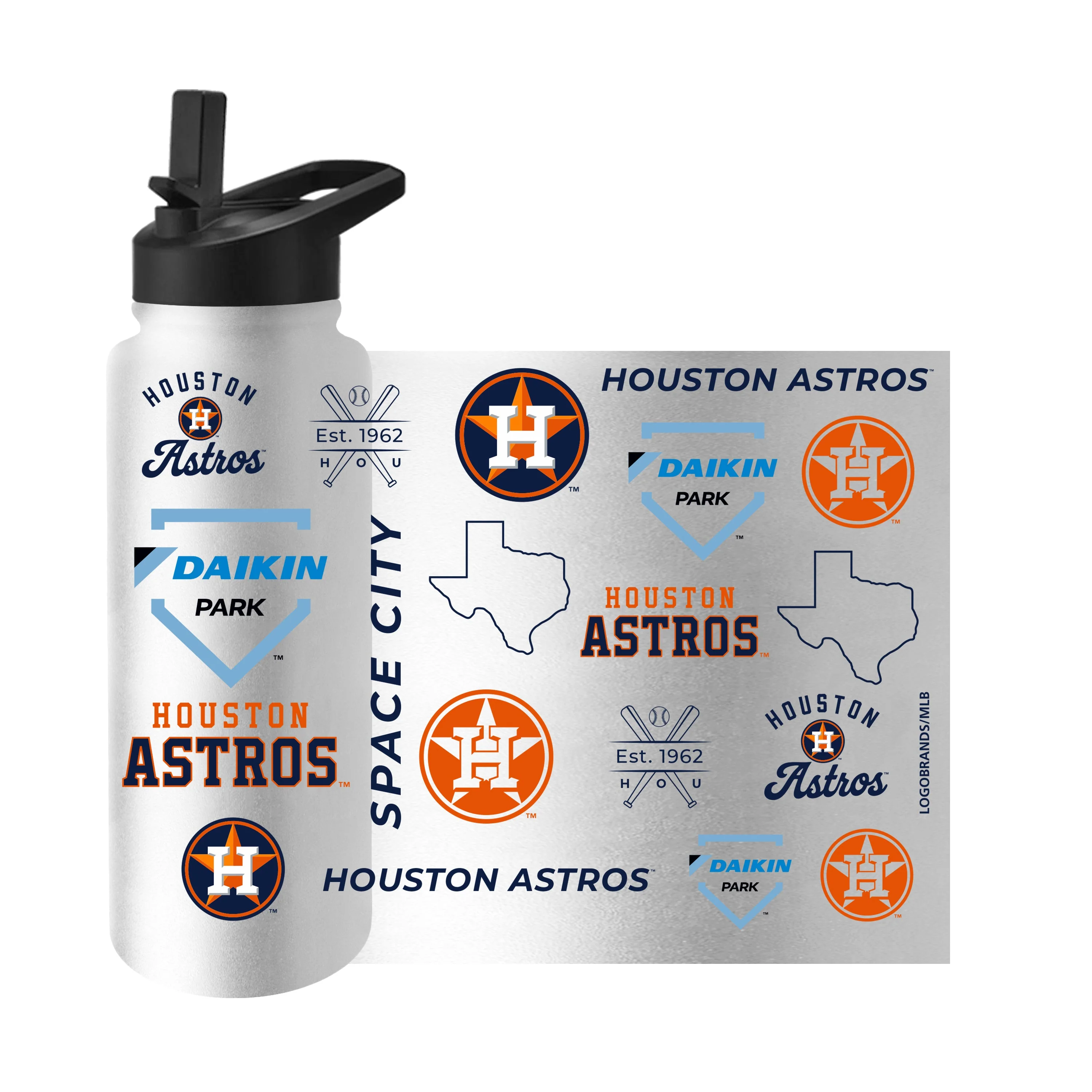 Houston Astros Heritage 34oz Quencher Bottle - Image 3