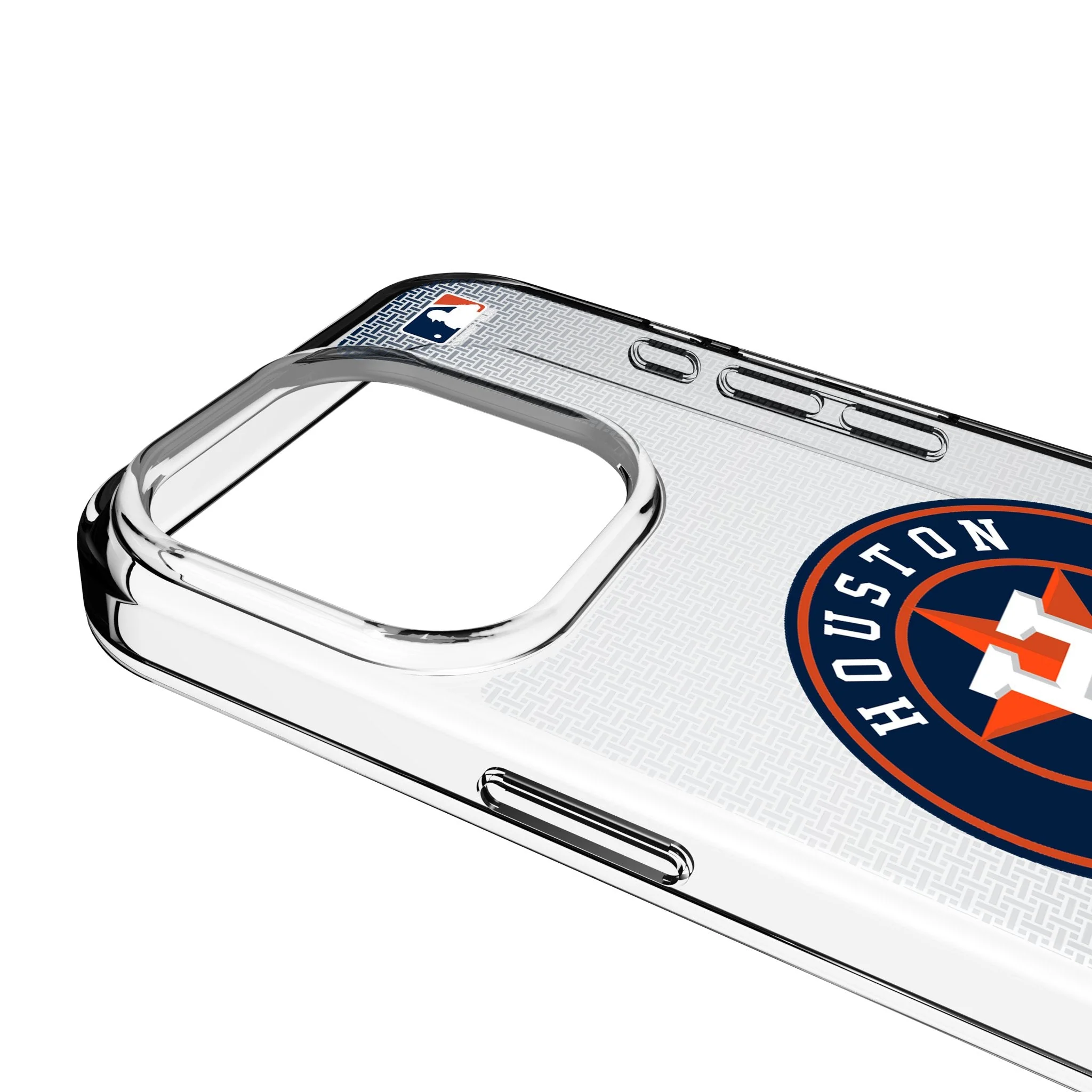 Houston Astros Linen Clear Phone Case for Apple iPhone - Image 3