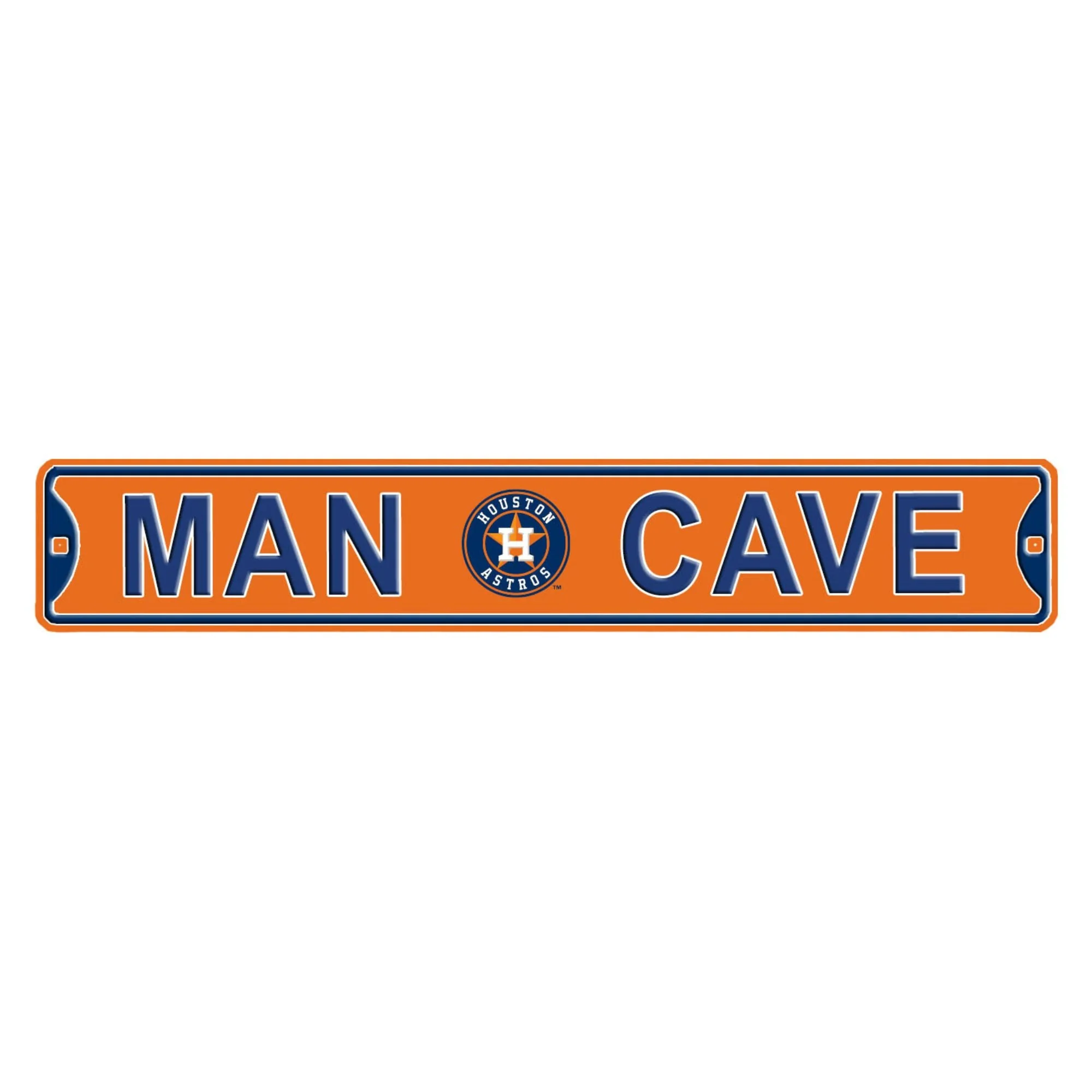 Houston Astros- MAN CAVE - Embossed Steel Street Sign