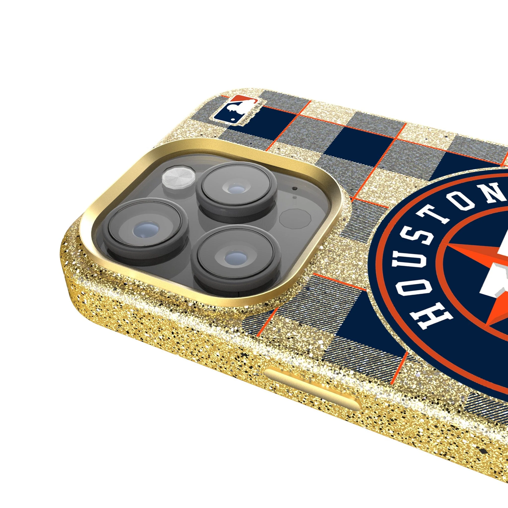 Houston Astros Plaid Bling Phone Case - Image 4