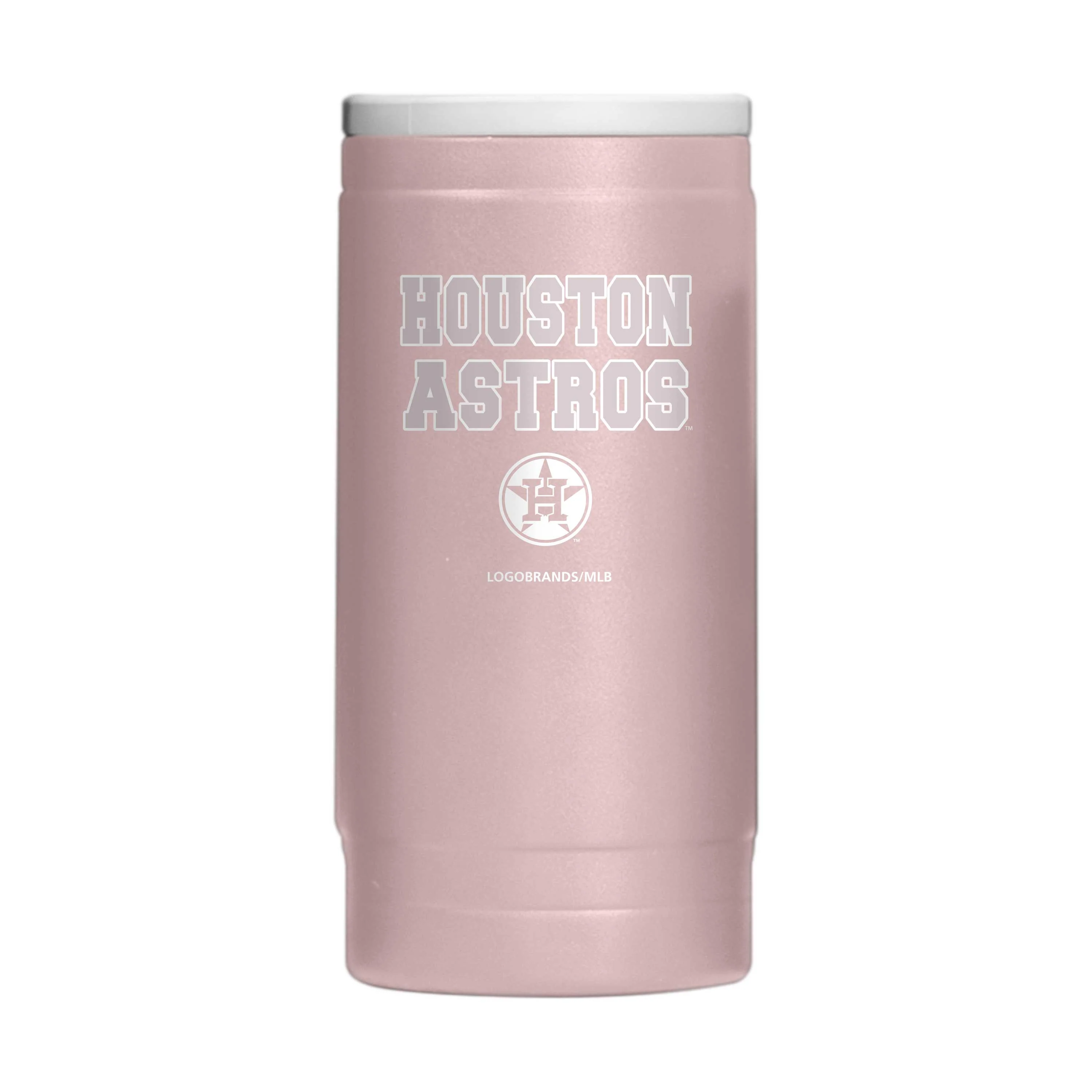 Houston Astros Stencil Powder Coat Slim Can Coolie - Image 2