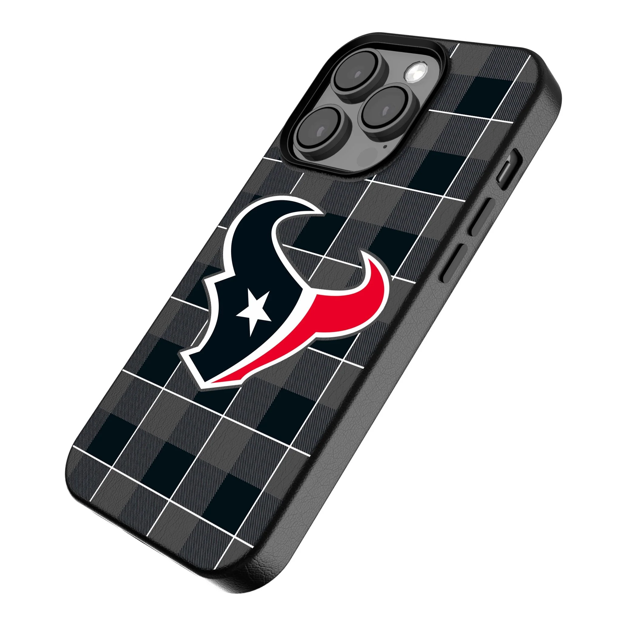 Houston Texans Plaid MagSafe Compatible Phone Case for Apple iPhone - Image 2