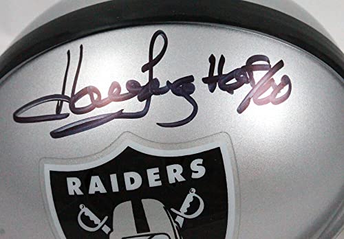 Howie Long Autographed Oakland Raiders Mini Helmet w/HOF-Beckett W Hologram Black - Image 5