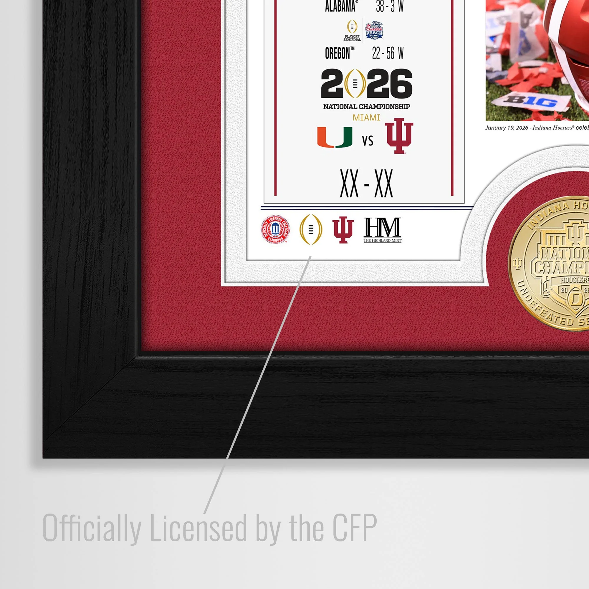 Indiana Hoosiers 2025-26 CFP Champions Front Page News Cover Bronze Coin Photo Mint - Image 3