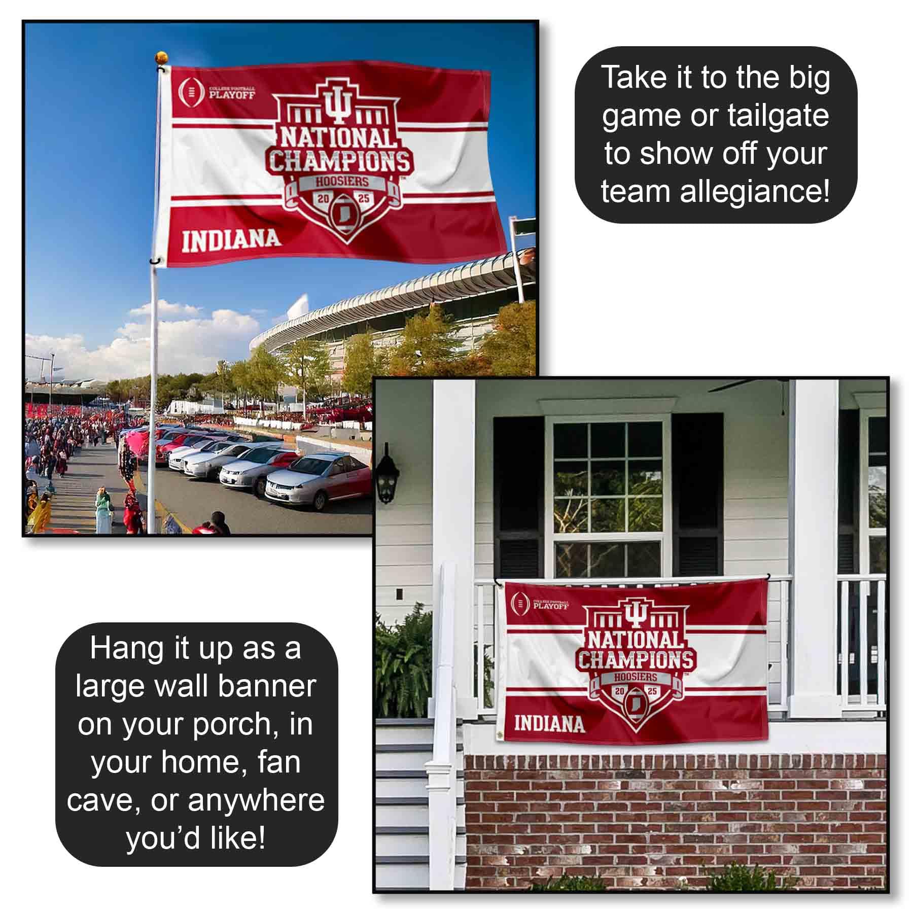 Indiana Hoosiers 2025 College Football National Champions 3x5 Grommet Flag - Image 2