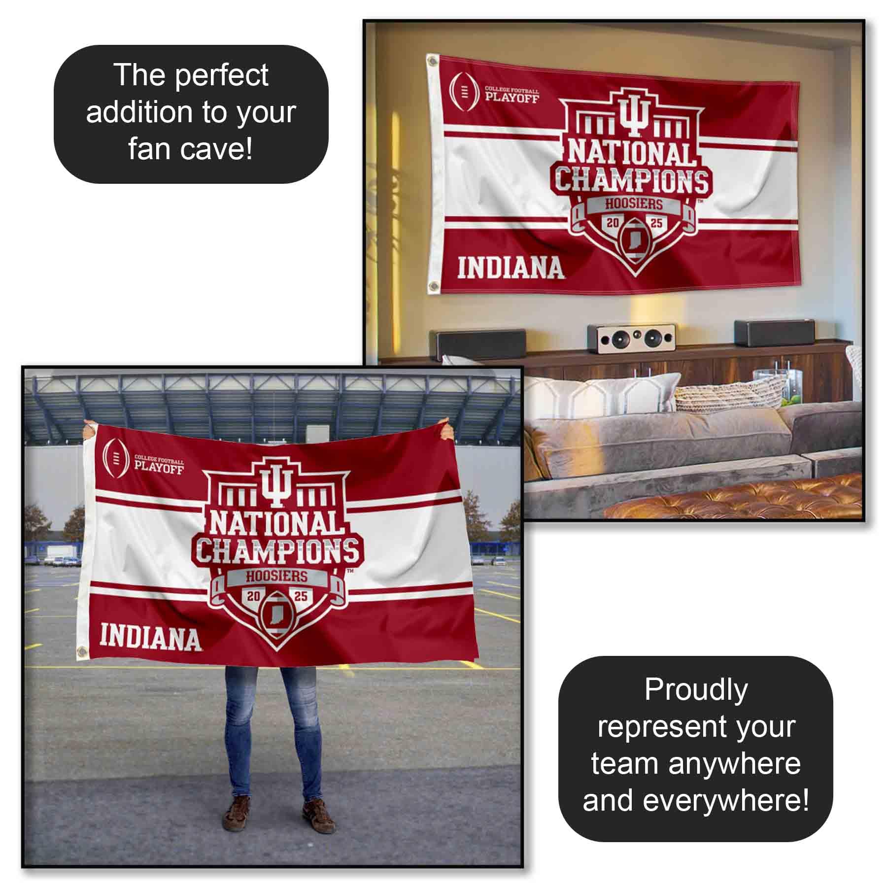Indiana Hoosiers 2025 College Football National Champions 3x5 Grommet Flag - Image 6