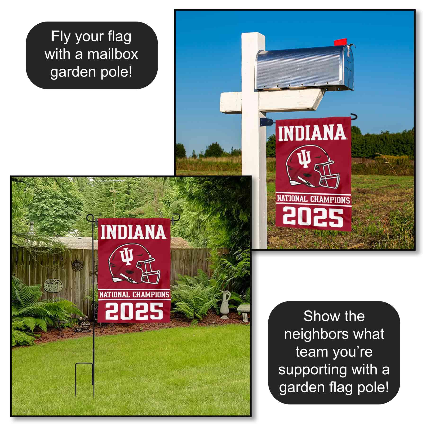 Indiana Hoosiers 2025 College Football National Champions Garden Banner Flag - Image 5