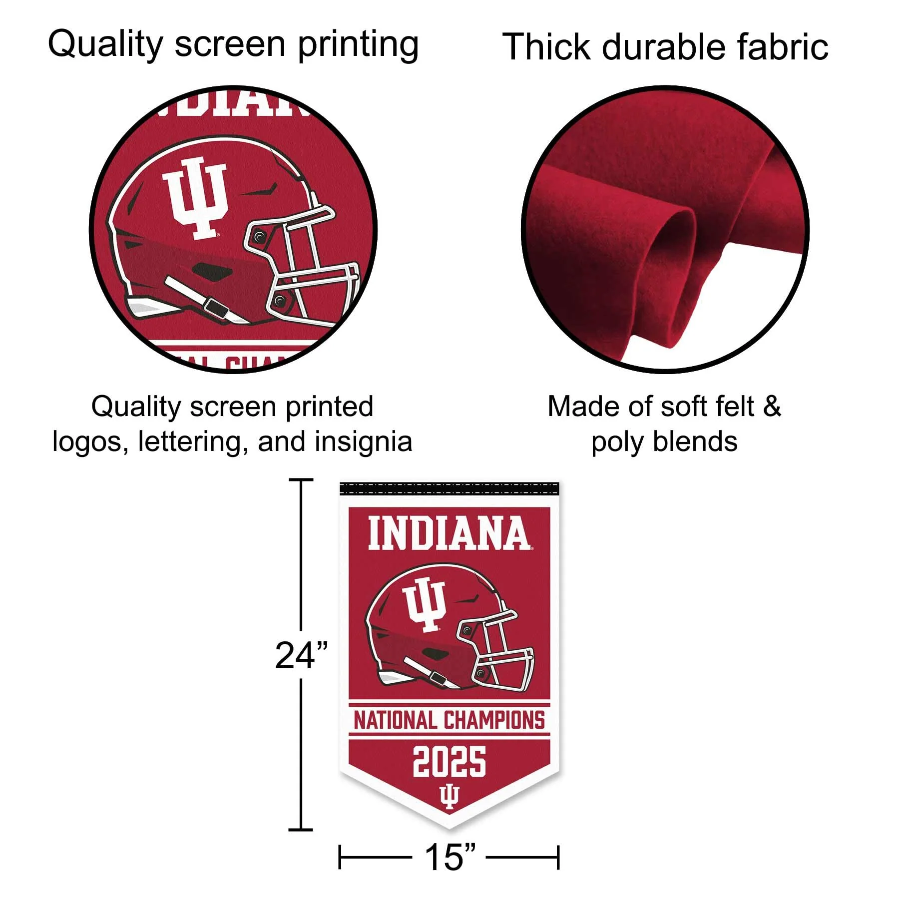 Indiana Hoosiers 2025 National Champions Banner - Image 3