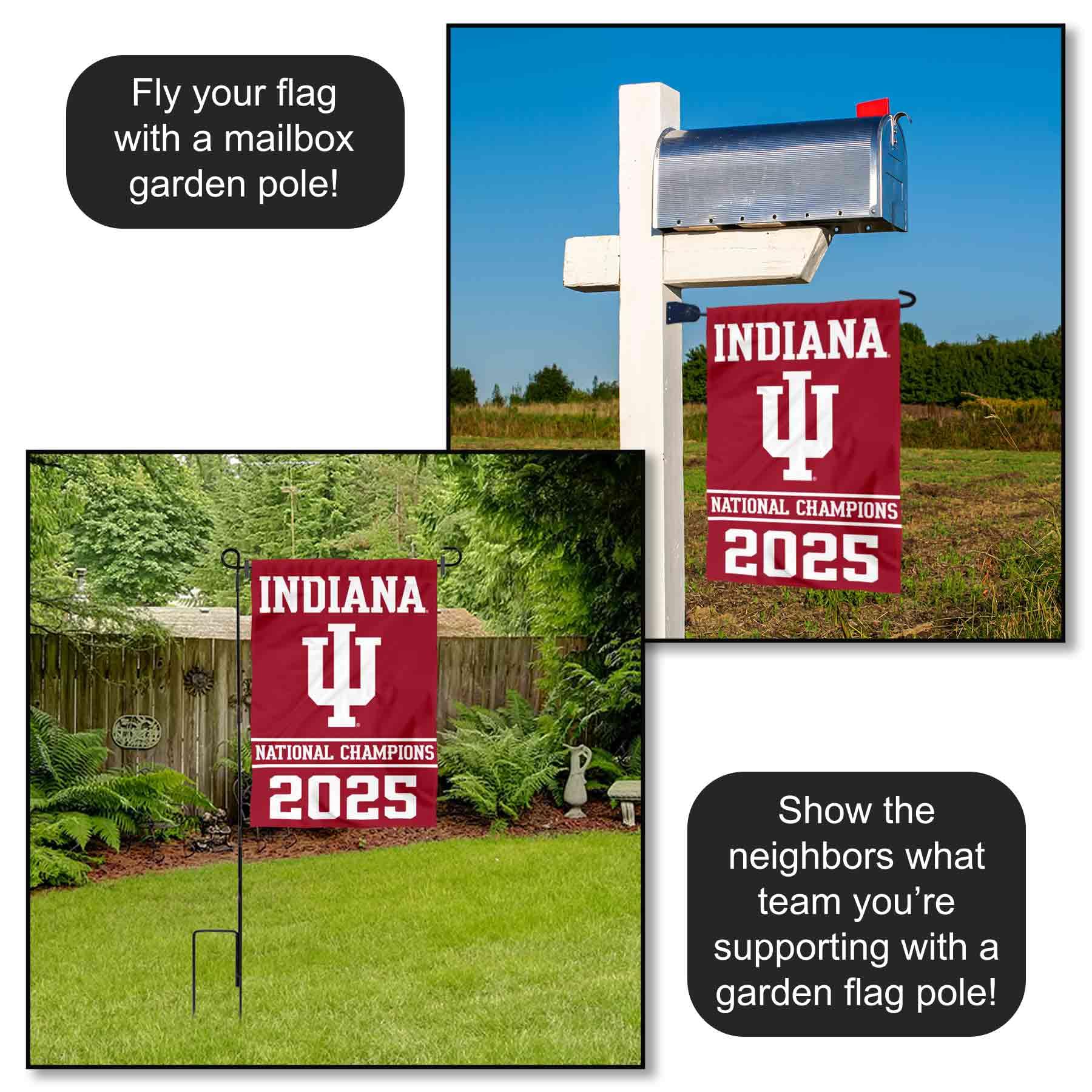 Indiana Hoosiers 2025 National Champions Garden Banner Flag - Image 2