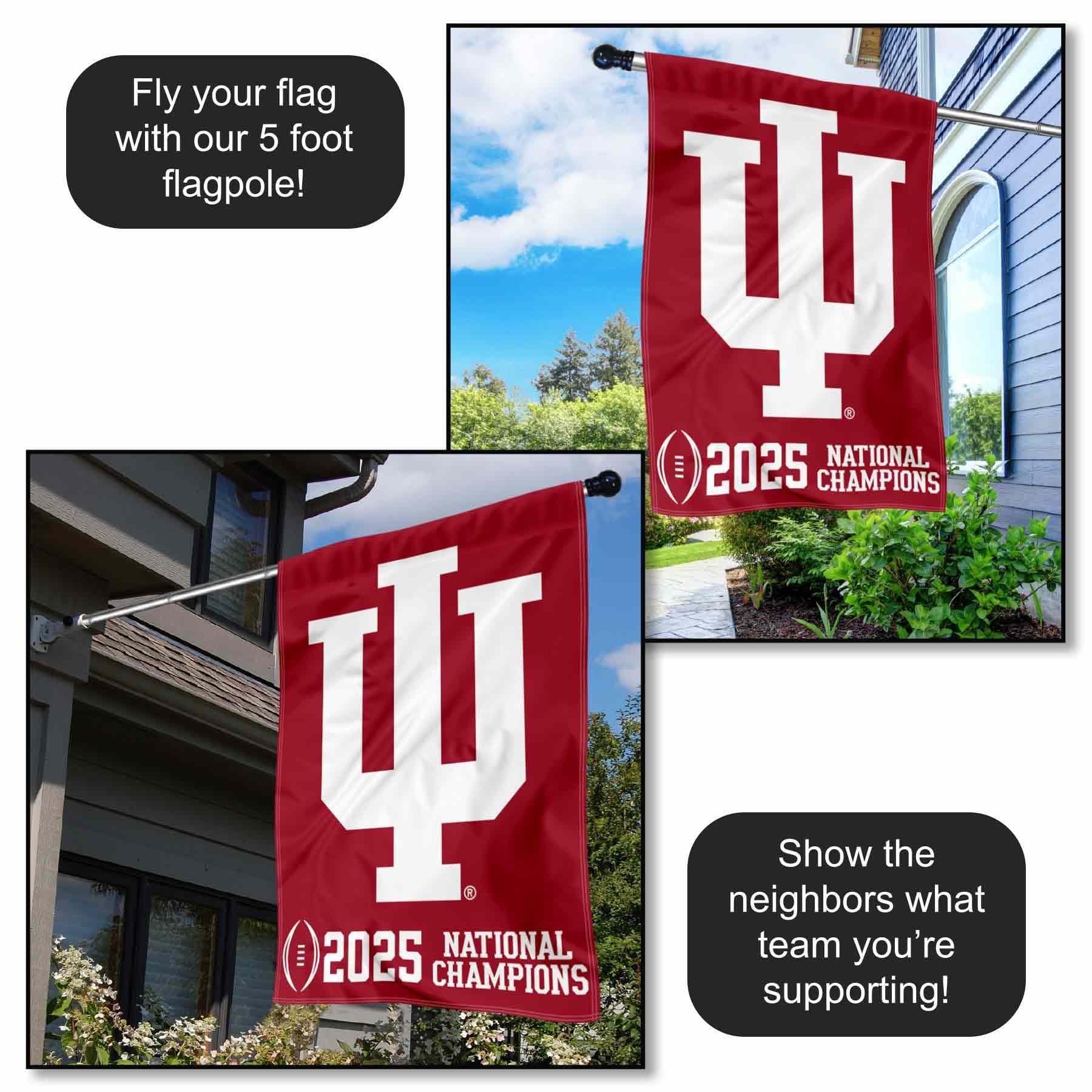 Indiana Hoosiers 2025 National Champions House Flag Banner - Image 4