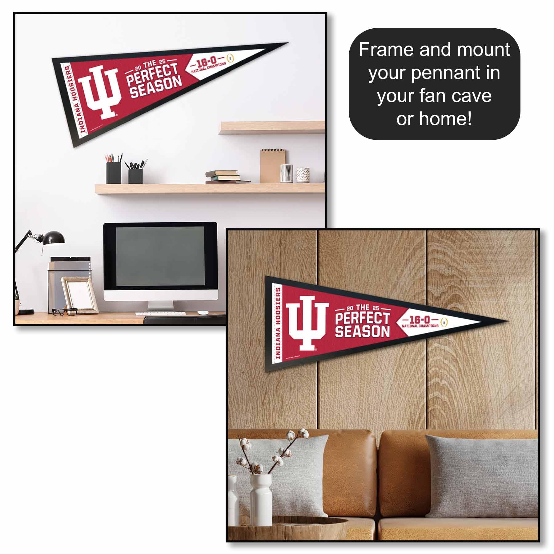 Indiana Hoosiers 2025 National Champions Perfect Season Pennant Banner Flag - Image 2