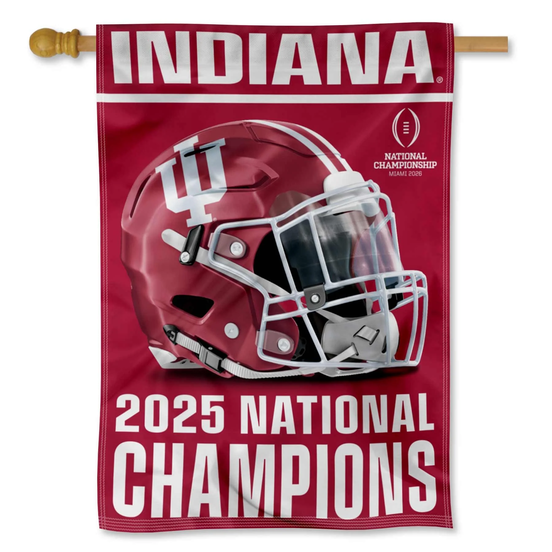 Indiana Hoosiers 2025 National Champions Top Sleeve Banner Flag