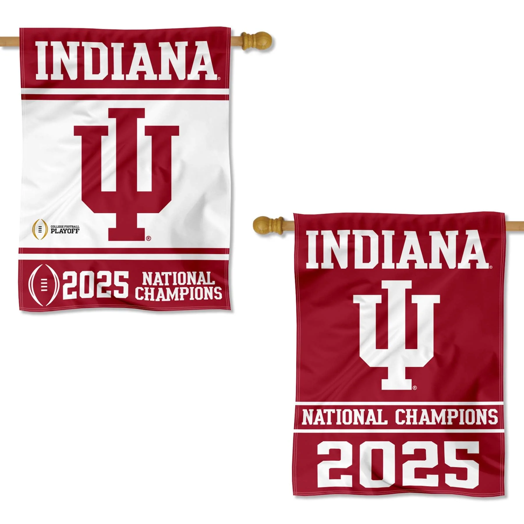Indiana Hoosiers National Champions 2025 Double Sided House Banner Flag