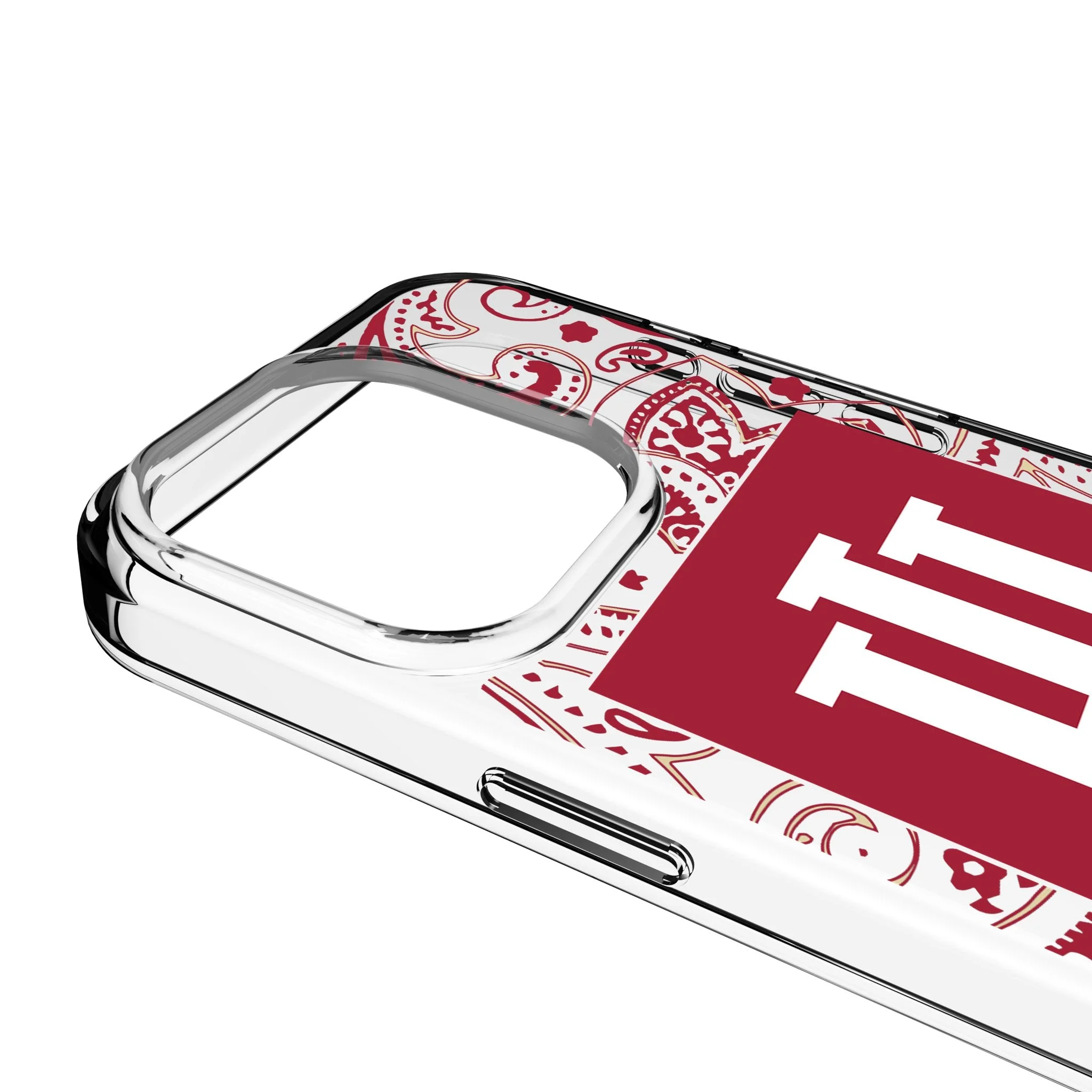 Indiana University Hoosiers Paisley Clear Phone Case for Apple iPhone - Image 3