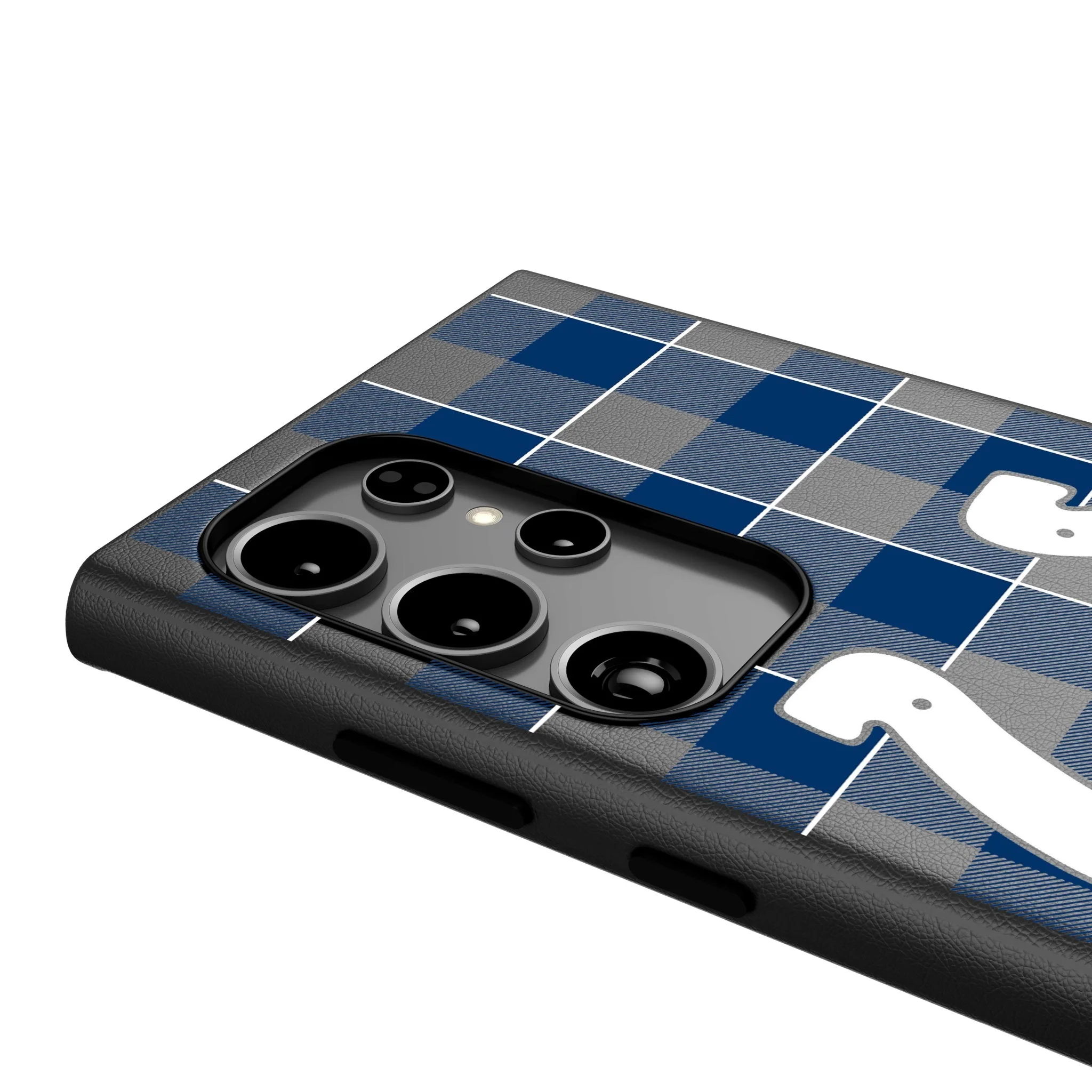Indianapolis Colts Plaid MagSafe Compatible Phone Case for Samsung Galaxy - Image 4