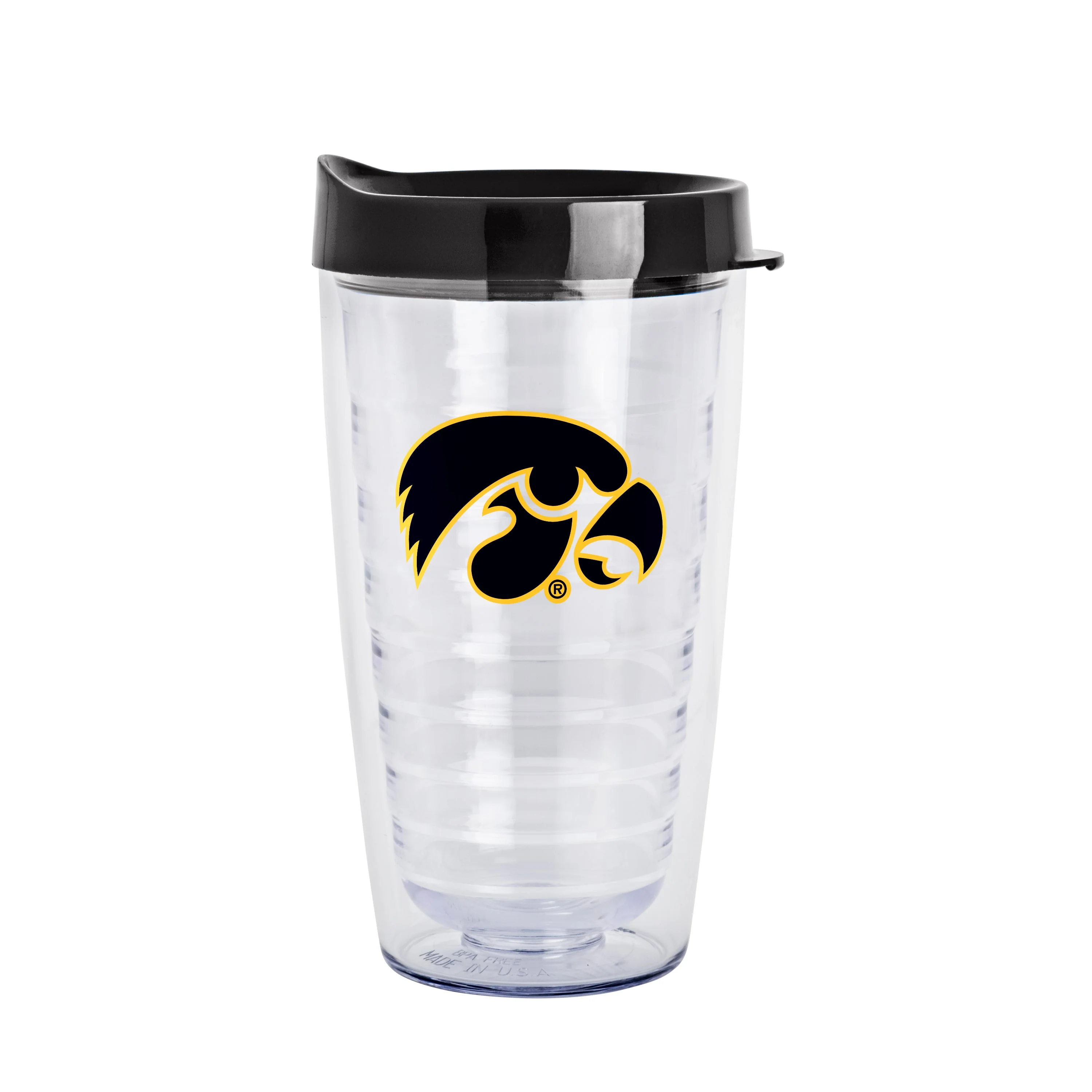 Iowa 16oz Flipside Dbl Wall Clear Tumbler