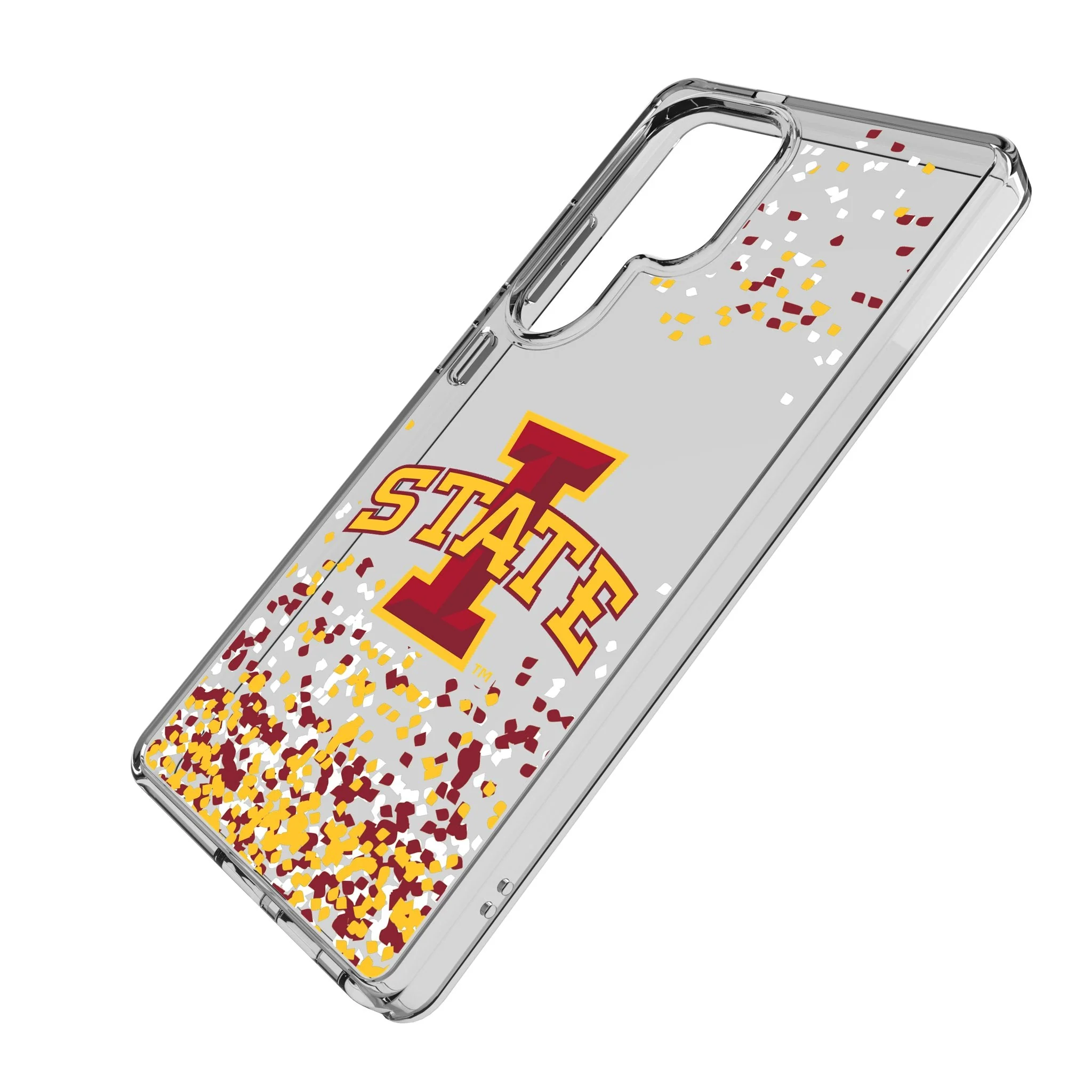 Iowa State University Cyclones Confetti Clear Phone Case for Samsung Galaxy - Image 2