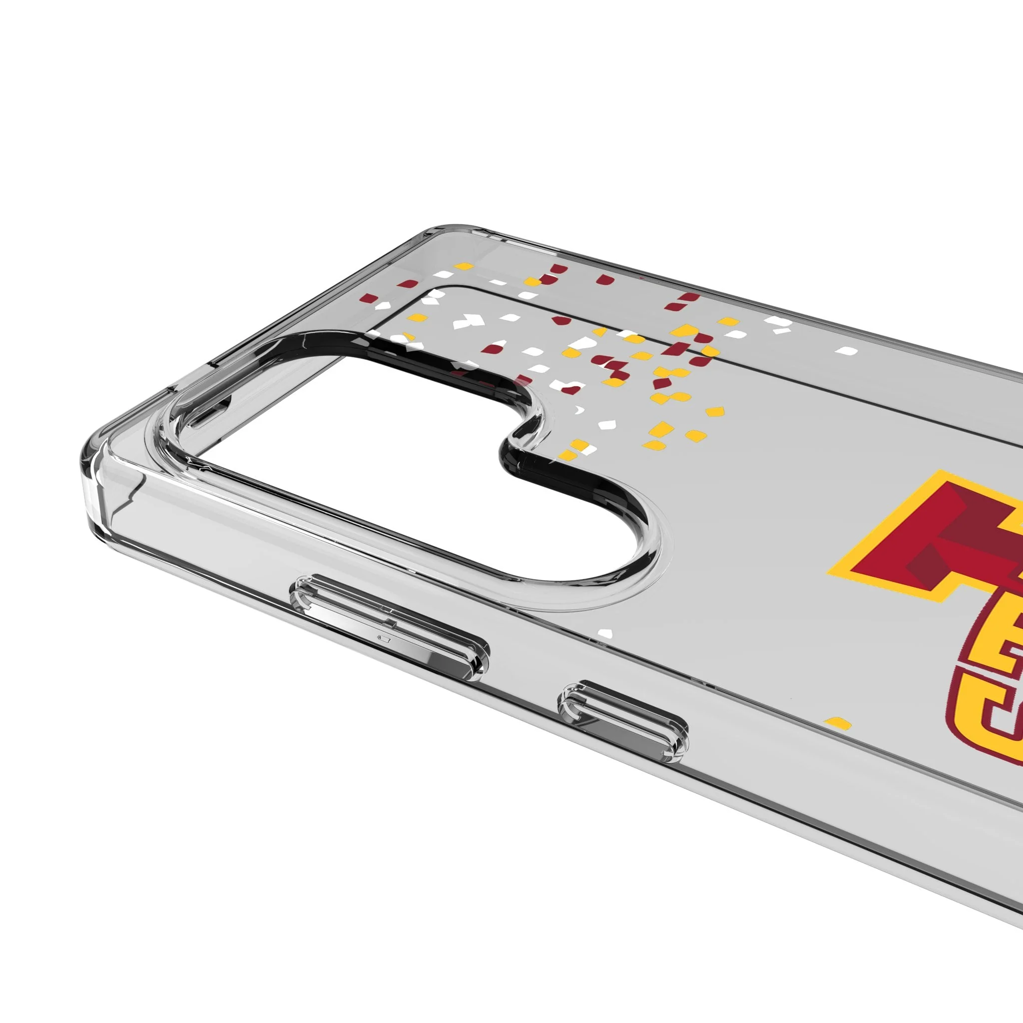 Iowa State University Cyclones Confetti Clear Phone Case for Samsung Galaxy - Image 3