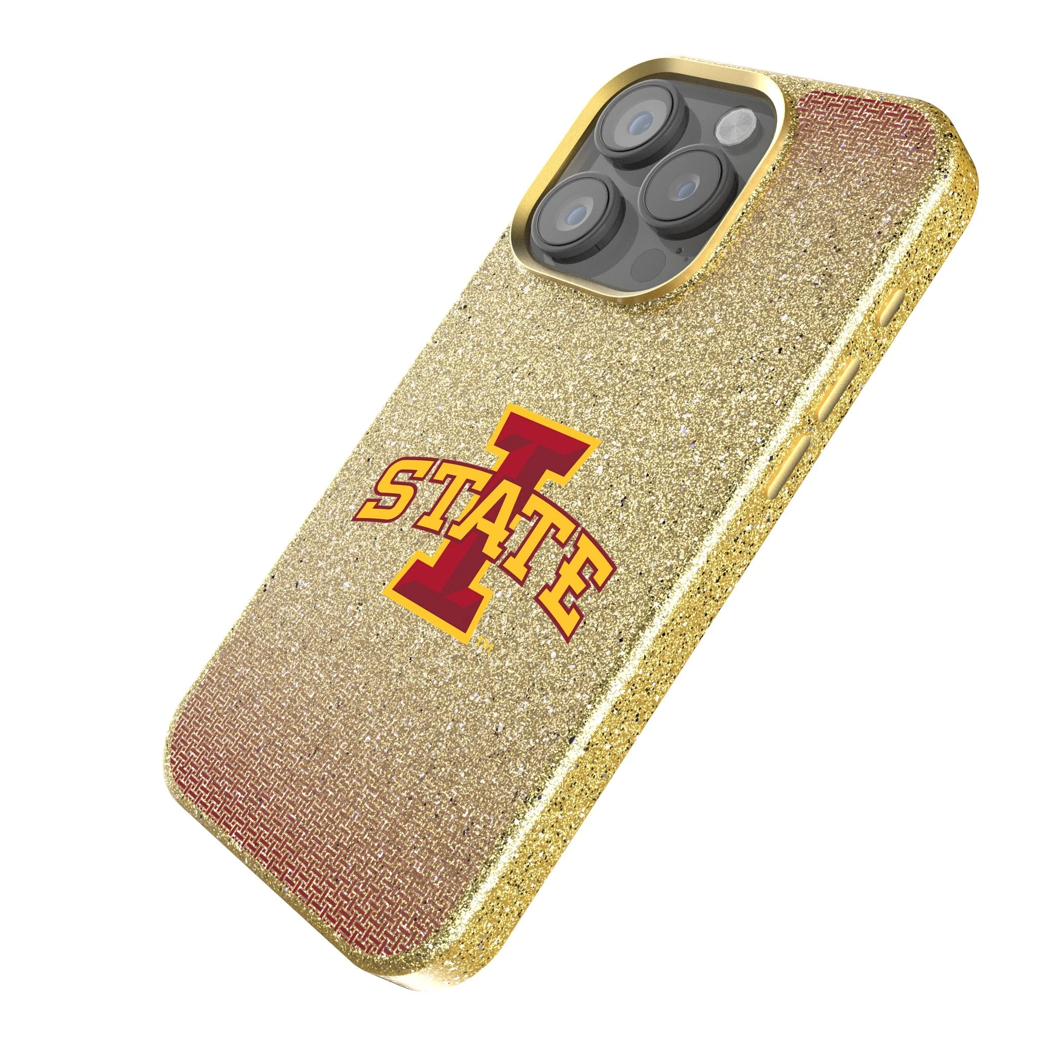 Iowa State University Cyclones Linen Bling Phone Case for Apple iPhone - Image 2