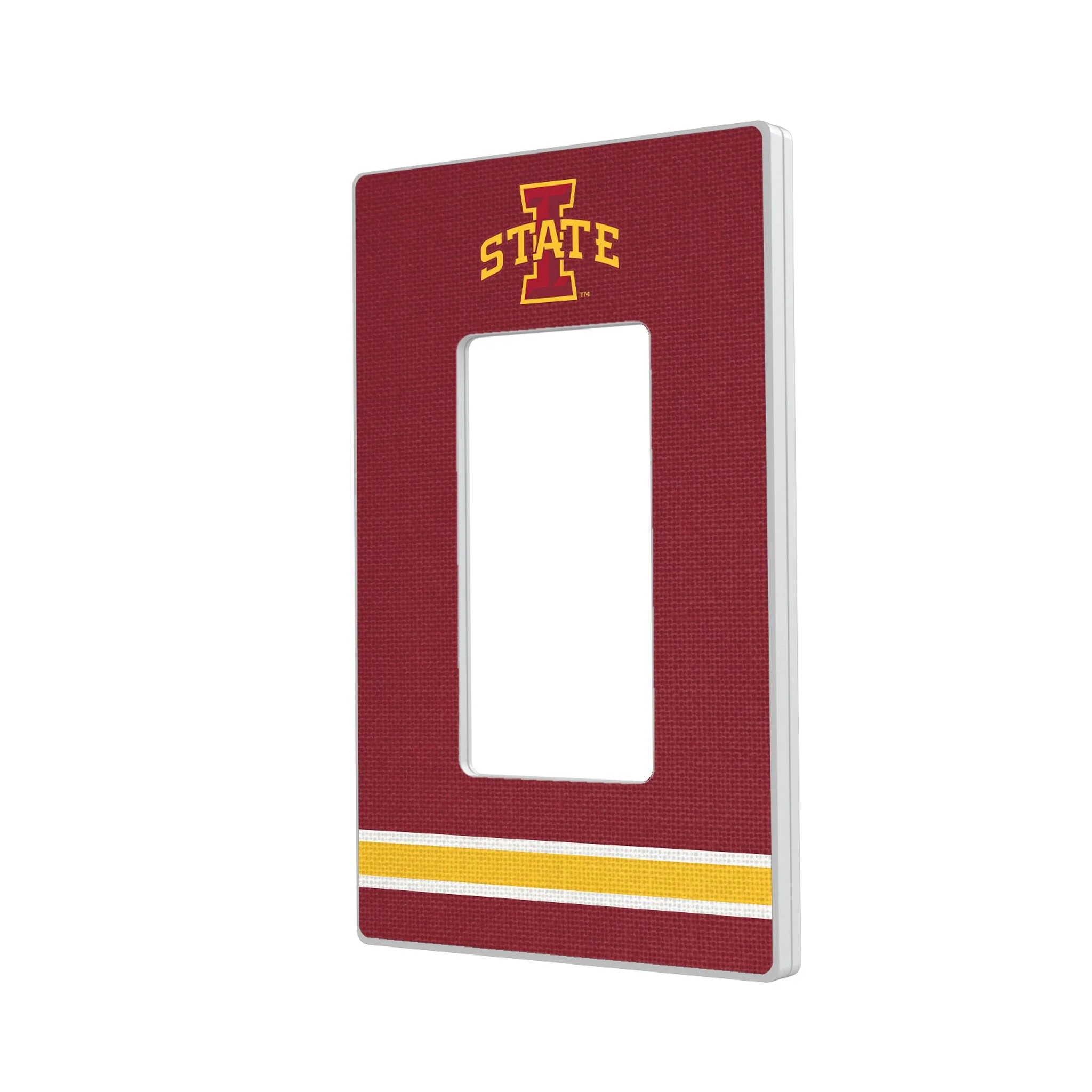 Iowa State University Cyclones Stripe Hidden-Screw Light Switch Plate - Image 2