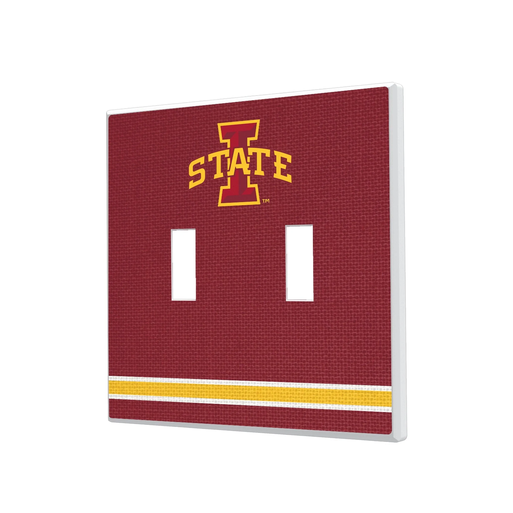 Iowa State University Cyclones Stripe Hidden-Screw Light Switch Plate - Image 3