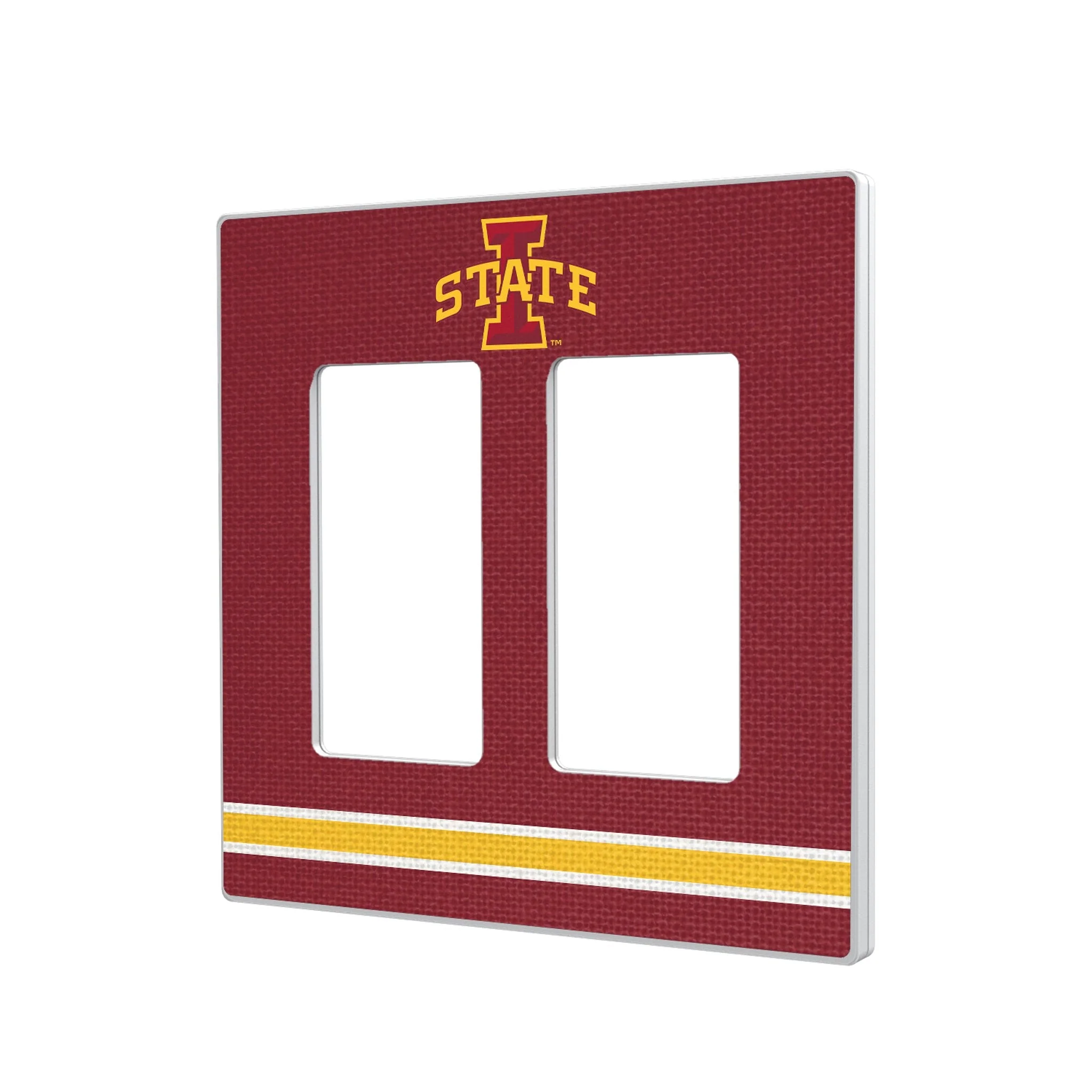 Iowa State University Cyclones Stripe Hidden-Screw Light Switch Plate - Image 4