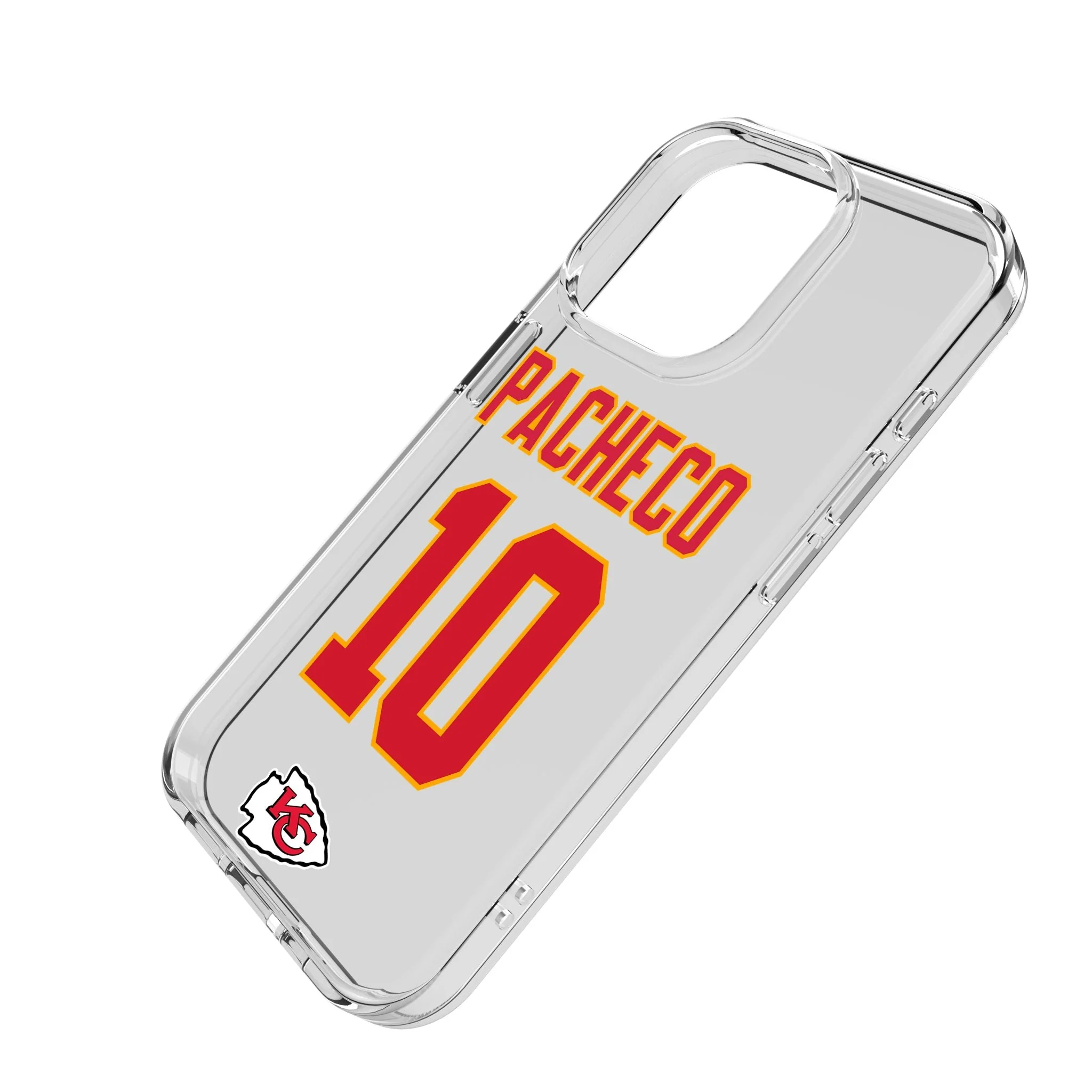 Isiah Pacheco Kansas City Chiefs 10 Game Tactic Clear Phone Case for Apple iPhone - Image 2