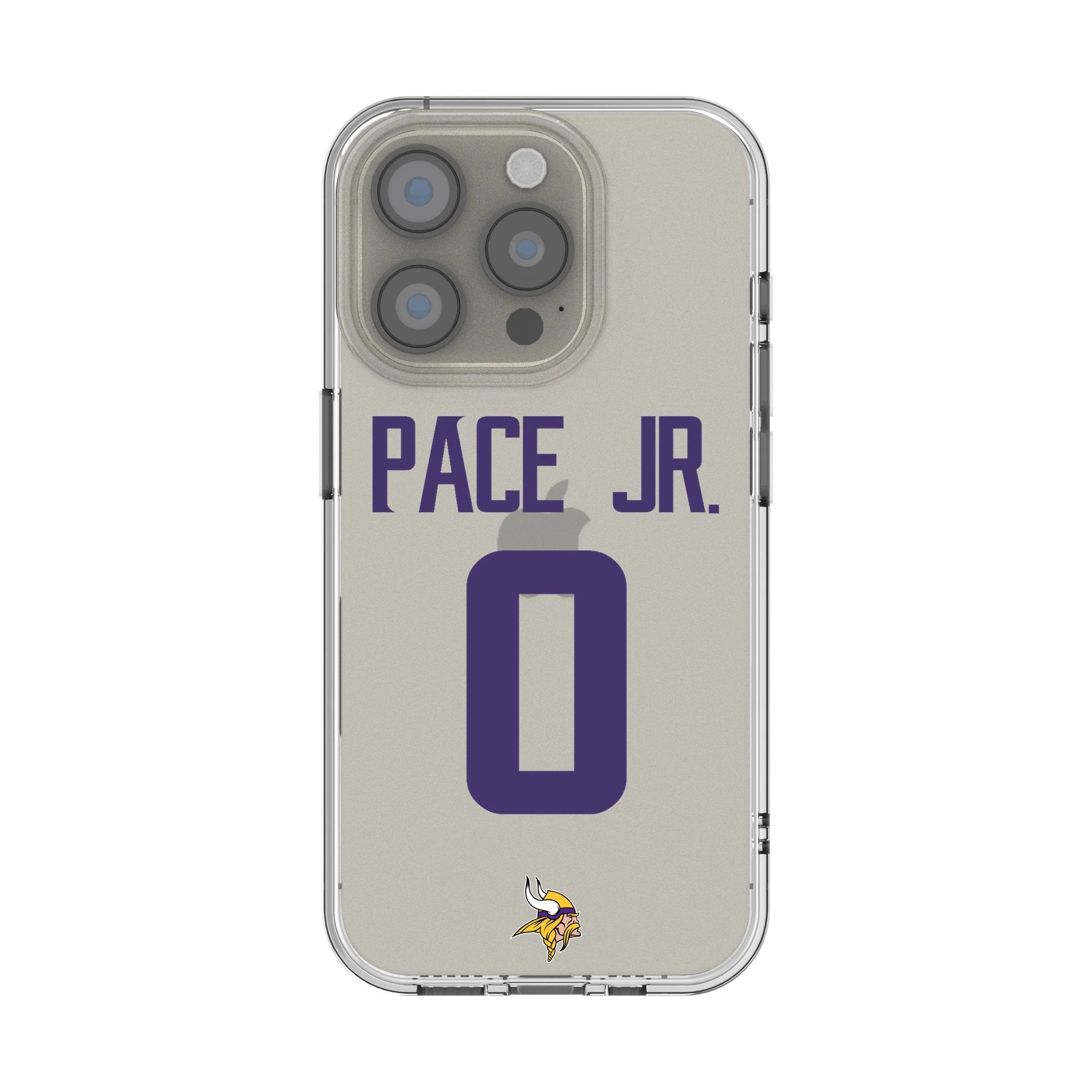 Ivan Pace Jr. Minnesota Vikings 0 Game Tactic Clear Phone Case for Apple iPhone