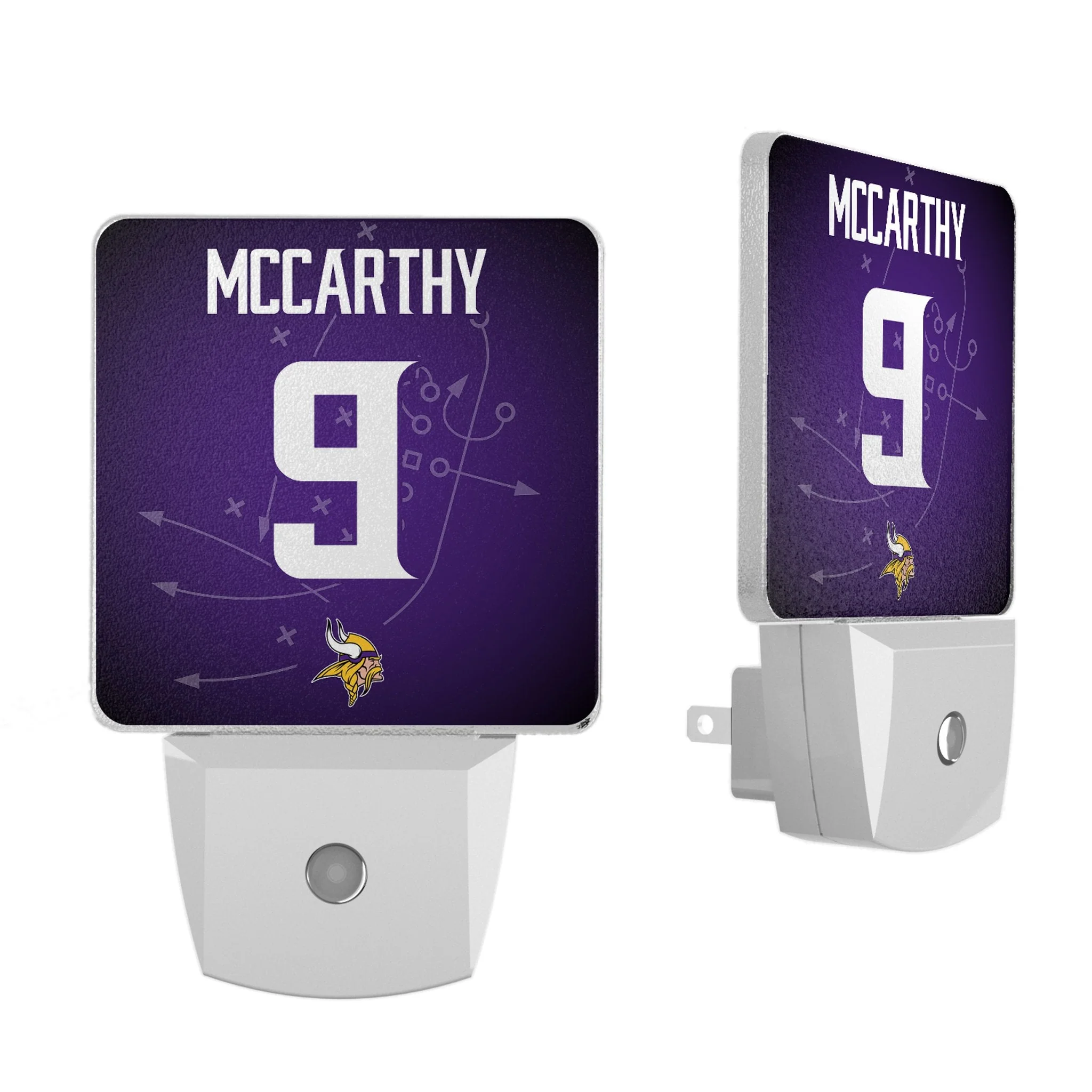 J.J. McCarthy Minnesota Vikings 9 Game Tactic Night Light 2-Pack