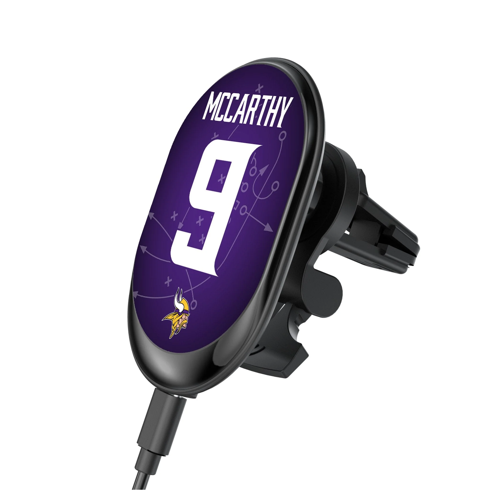 J.J. McCarthy Minnesota Vikings 9 Game Tactic Wireless Mag Car Charger