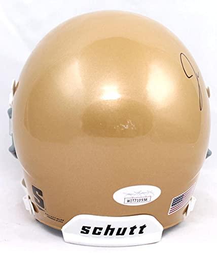 Jack Coan Autographed Notre Dame Schutt Mini Helmet-JSA W Black - Image 2