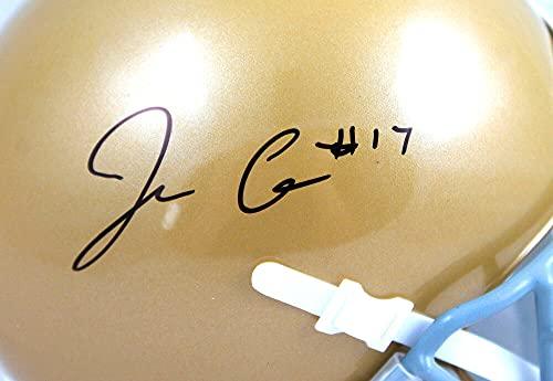 Jack Coan Autographed Notre Dame Schutt Mini Helmet-JSA W Black - Image 3