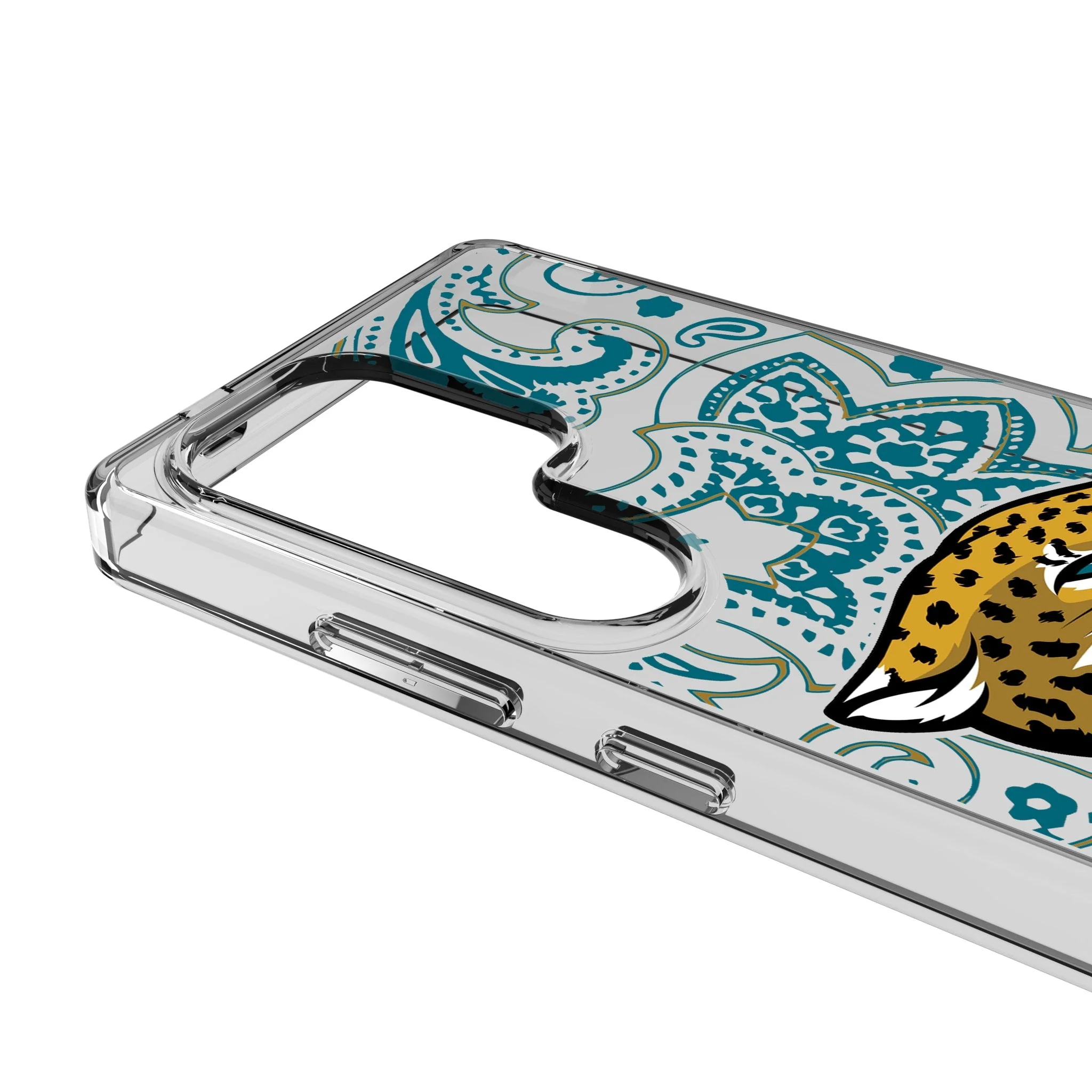 Jacksonville Jaguars Paisley Clear Phone Case for Samsung Galaxy - Image 3
