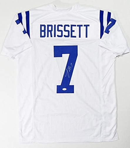 Jacoby Brissett Autographed White Pro Style Jersey - JSA Witnessed Auth *Silver - Image 4
