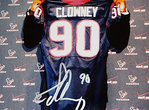 Jadeveon Clowney Autographed 8x10 Holding Texans Jersey Photo- JSA Authenticated - Image 2