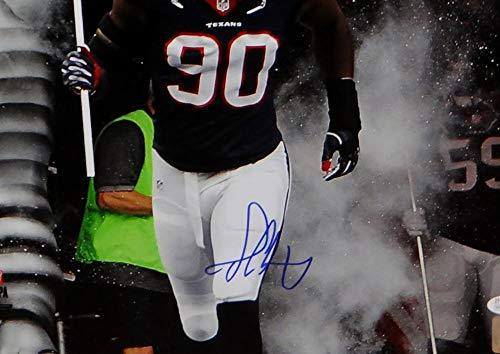 Jadeveon Clowney Autographed Houston Texans 16x20 With Flag PF Photo- JSA W Auth - Image 2