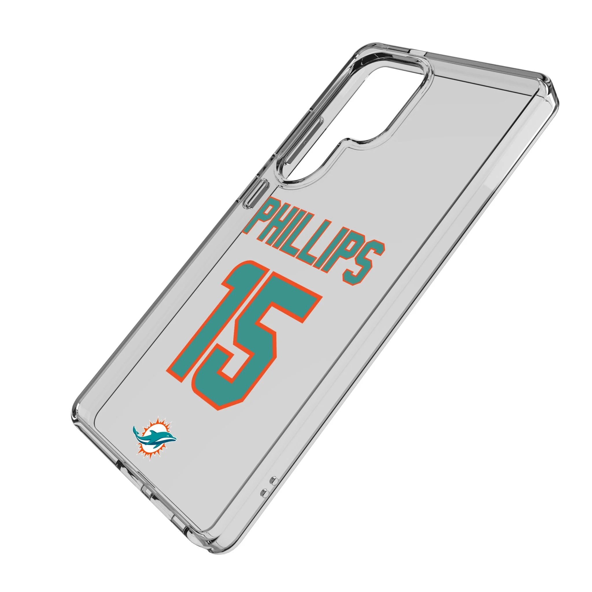 Jaelan Phillips Miami Dolphins 15 Game Tactic Clear Phone Case for Samsung Galaxy - Image 2