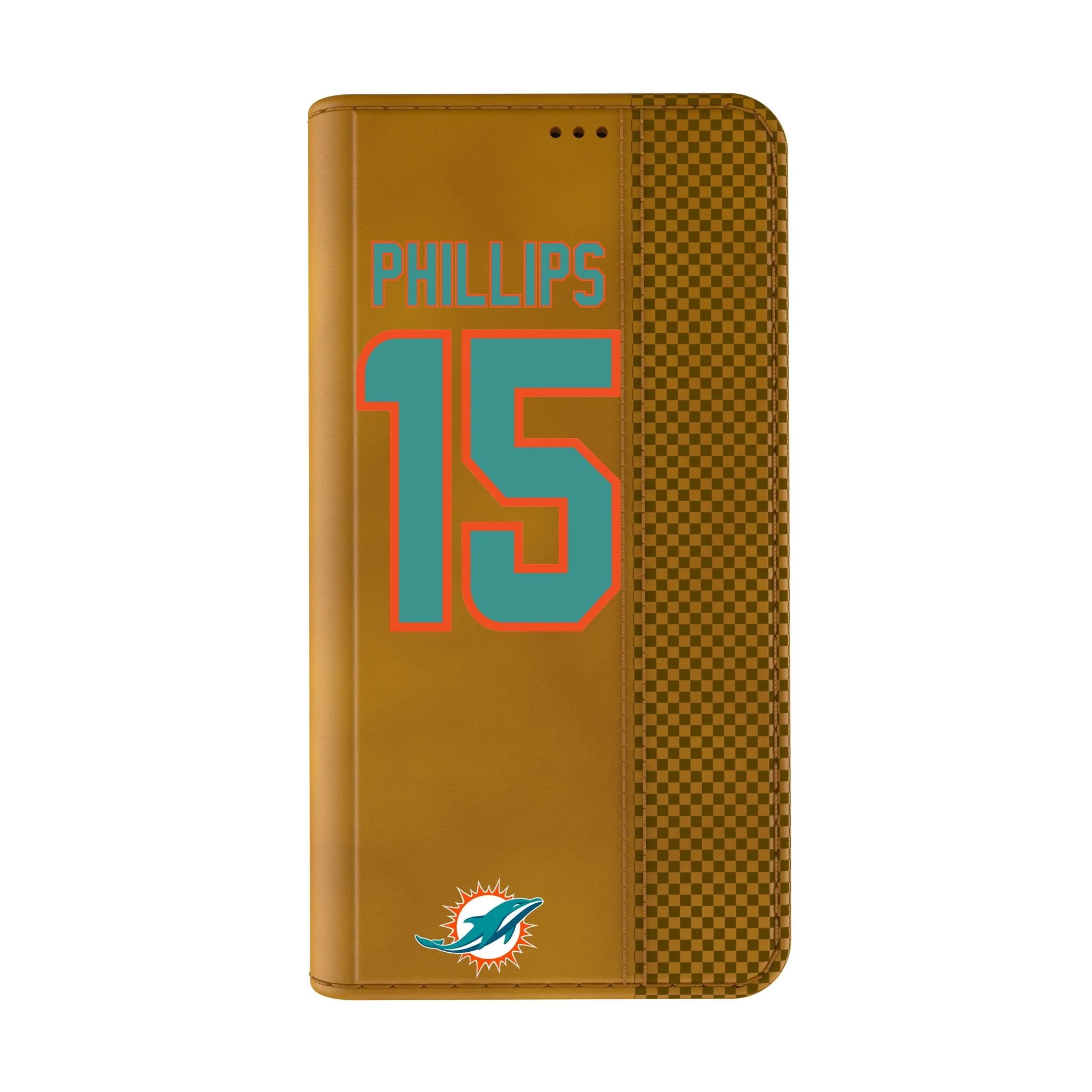 Jaelan Phillips Miami Dolphins 15 Game Tactic Folio Phone Case for Apple iPhone - Image 2