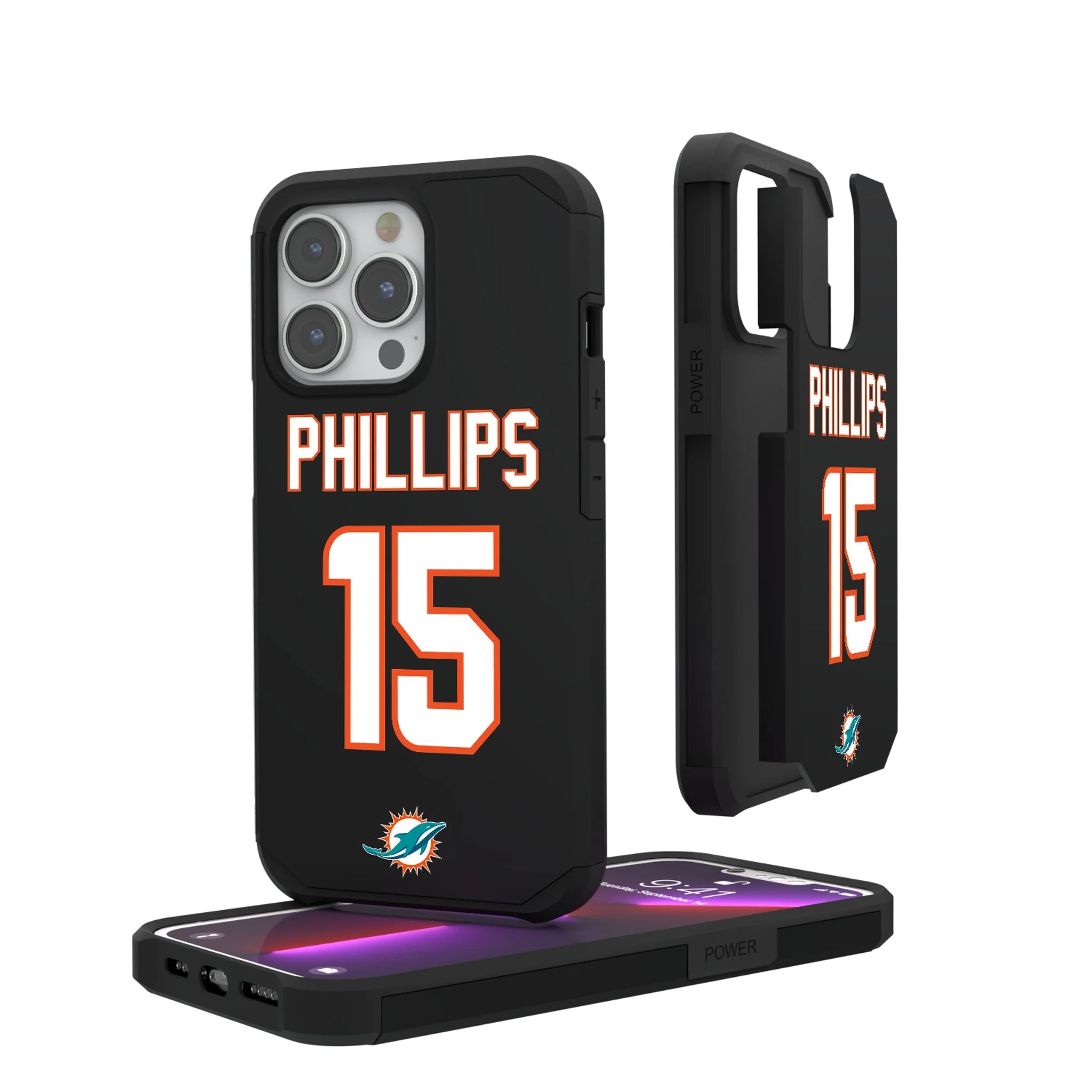 Jaelan Phillips Miami Dolphins 15 Ready Rugged Phone Case