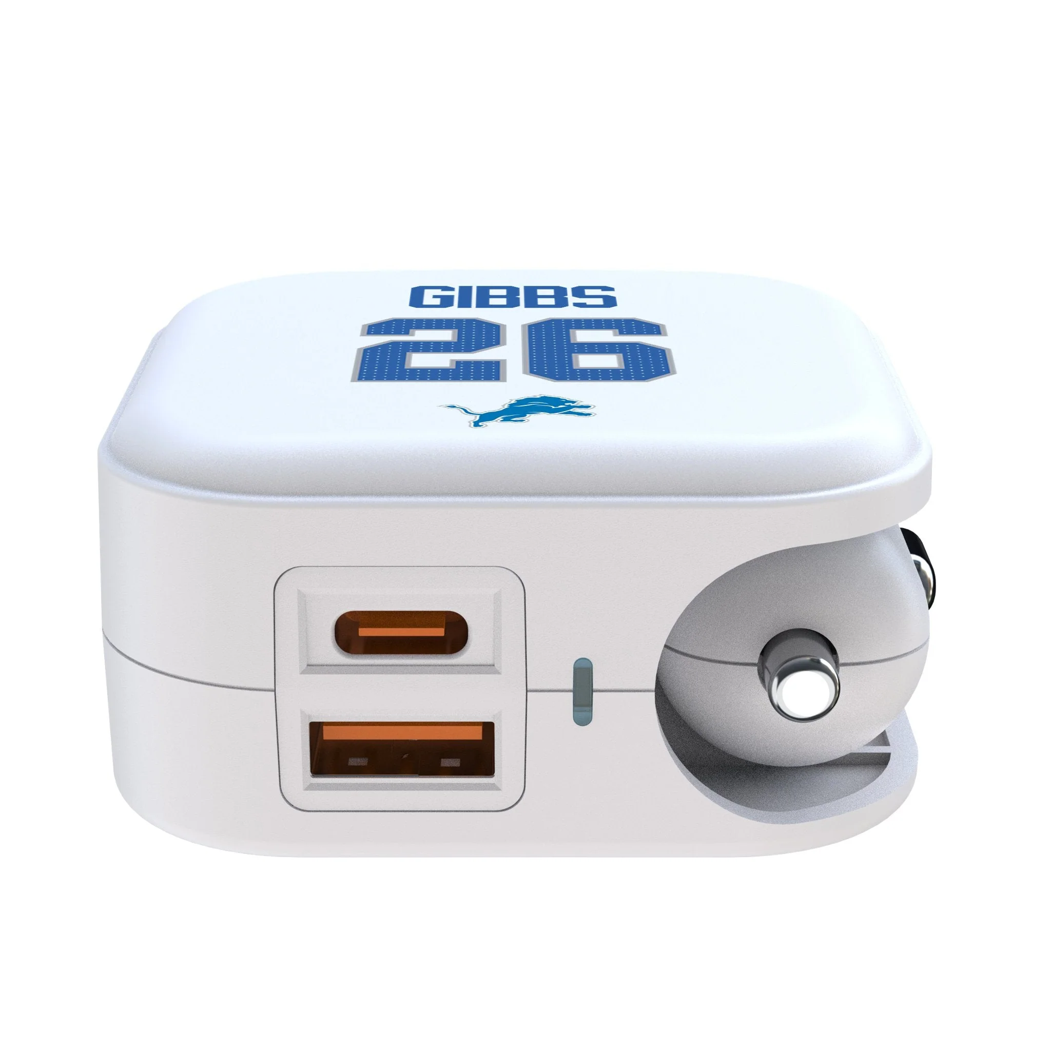 Jahmyr Gibbs Detroit Lions 26 Game Tactic 2 in 1 USB Charger - Image 2