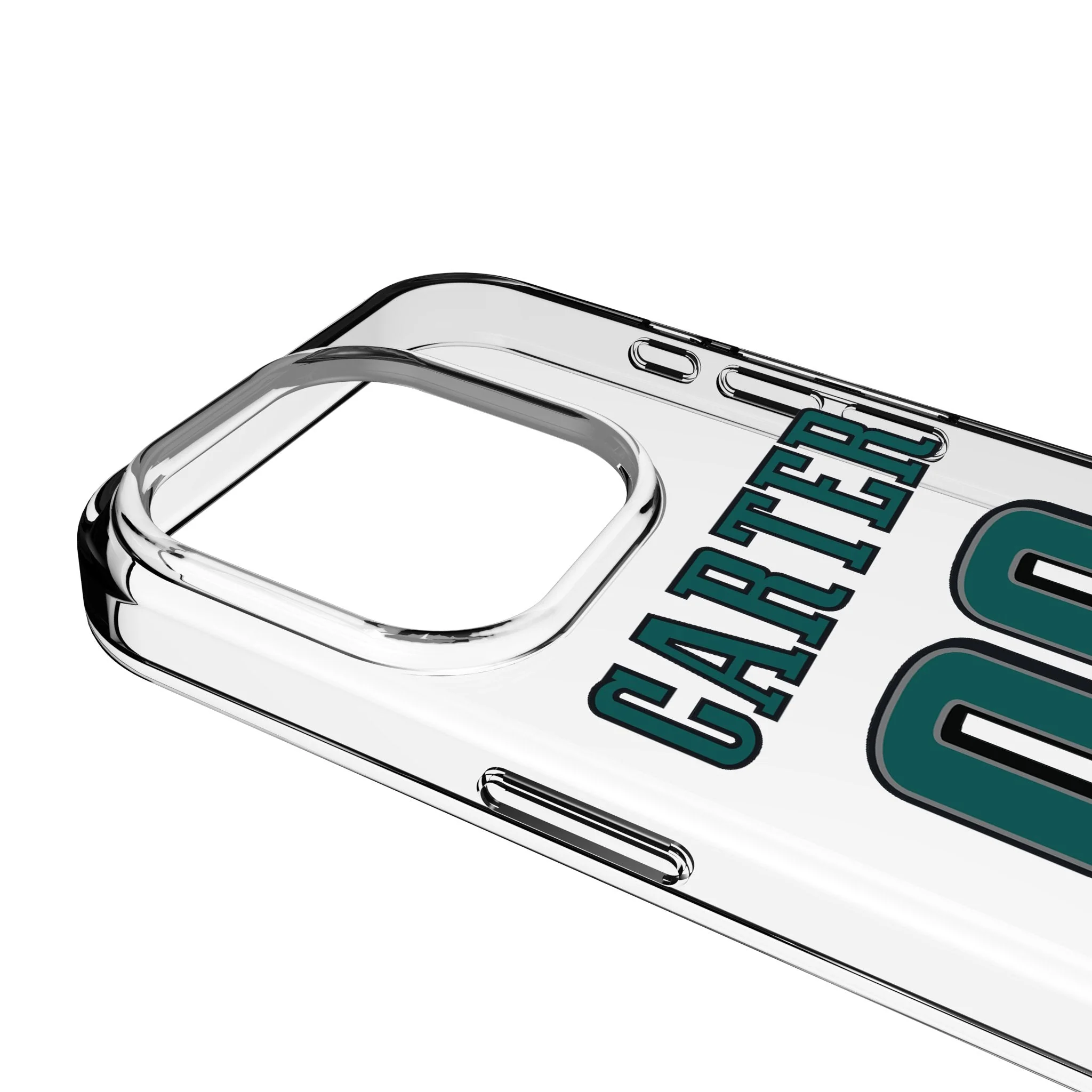 Jalen Carter Philadelphia Eagles 98 Game Tactic Clear Phone Case for Apple iPhone - Image 3