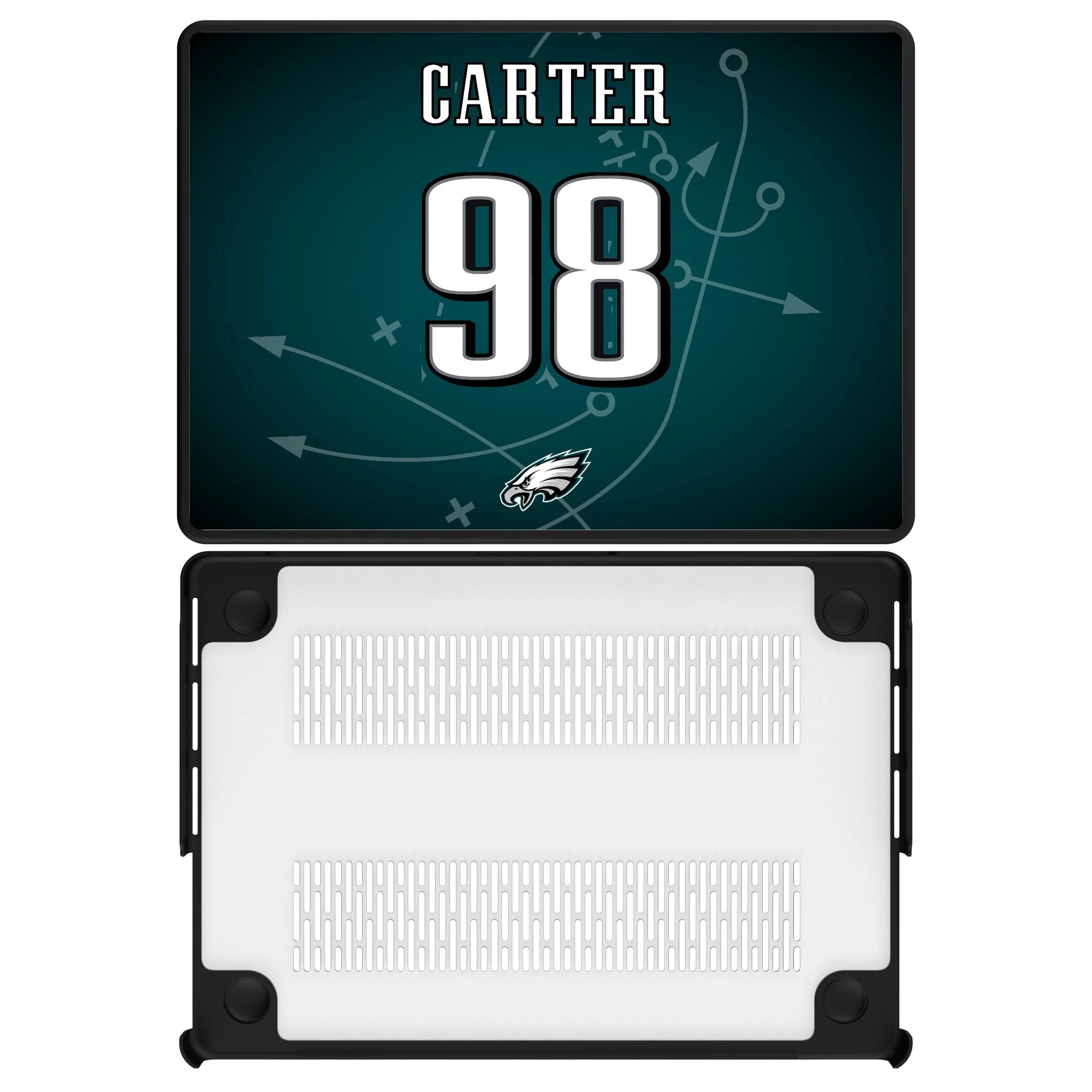 Jalen Carter Philadelphia Eagles 98 Game Tactic Laptop Case for Apple MacBook