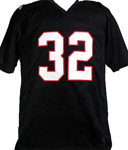 Jamal Anderson Autographed Black Pro Style Jersey- Beckett W Black - Image 2